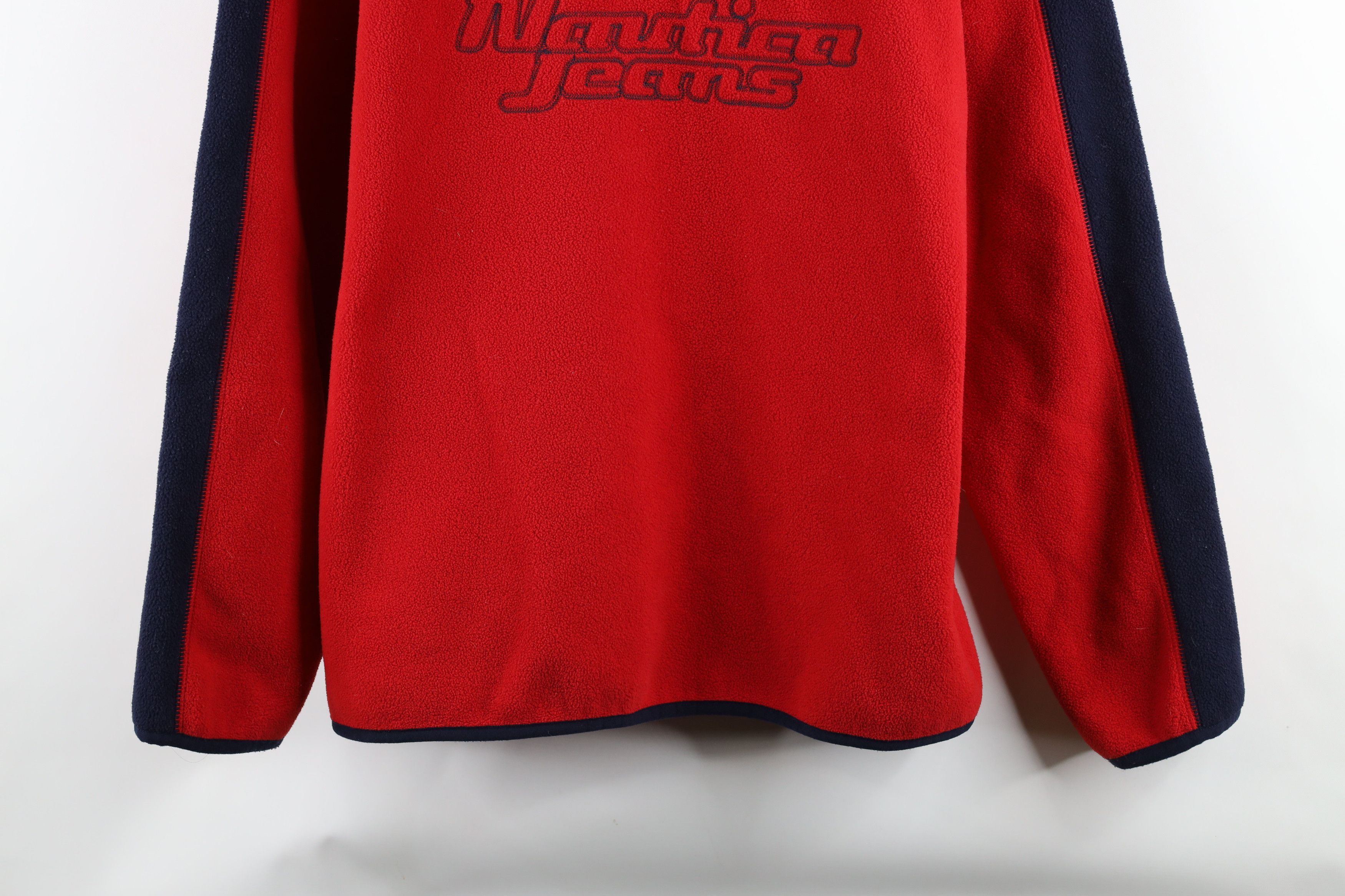 Nautica × Vintage Vintage 90s Nautica Script Half Zip Fleece Pullover Sweater Size US M / EU 48-50 / 2 - 3 Thumbnail