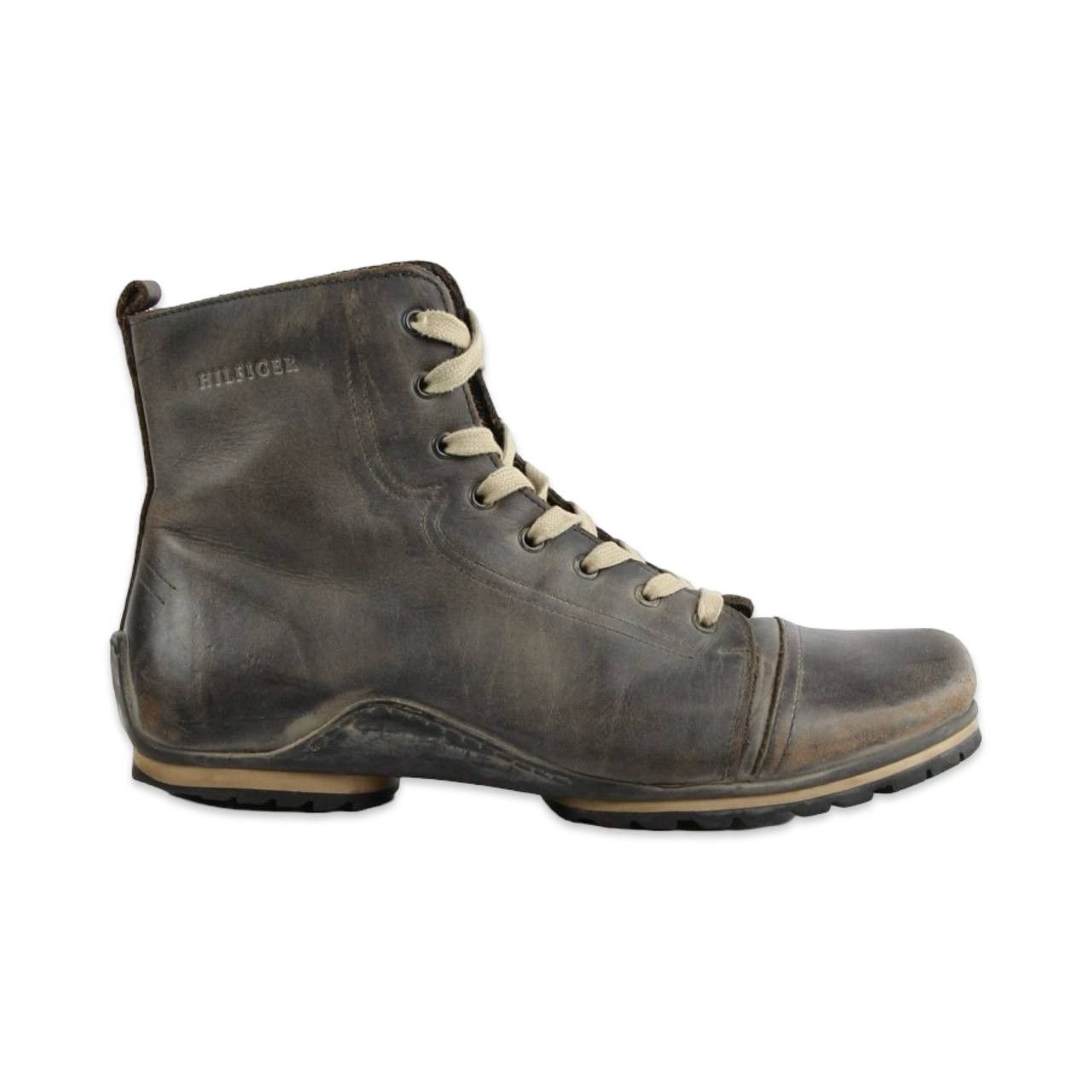 Tommy Hilfiger TOMMY HILFIGER Leather ankle boots with a distressed effect Size US 10 / EU 43 - 1 Thumbnail