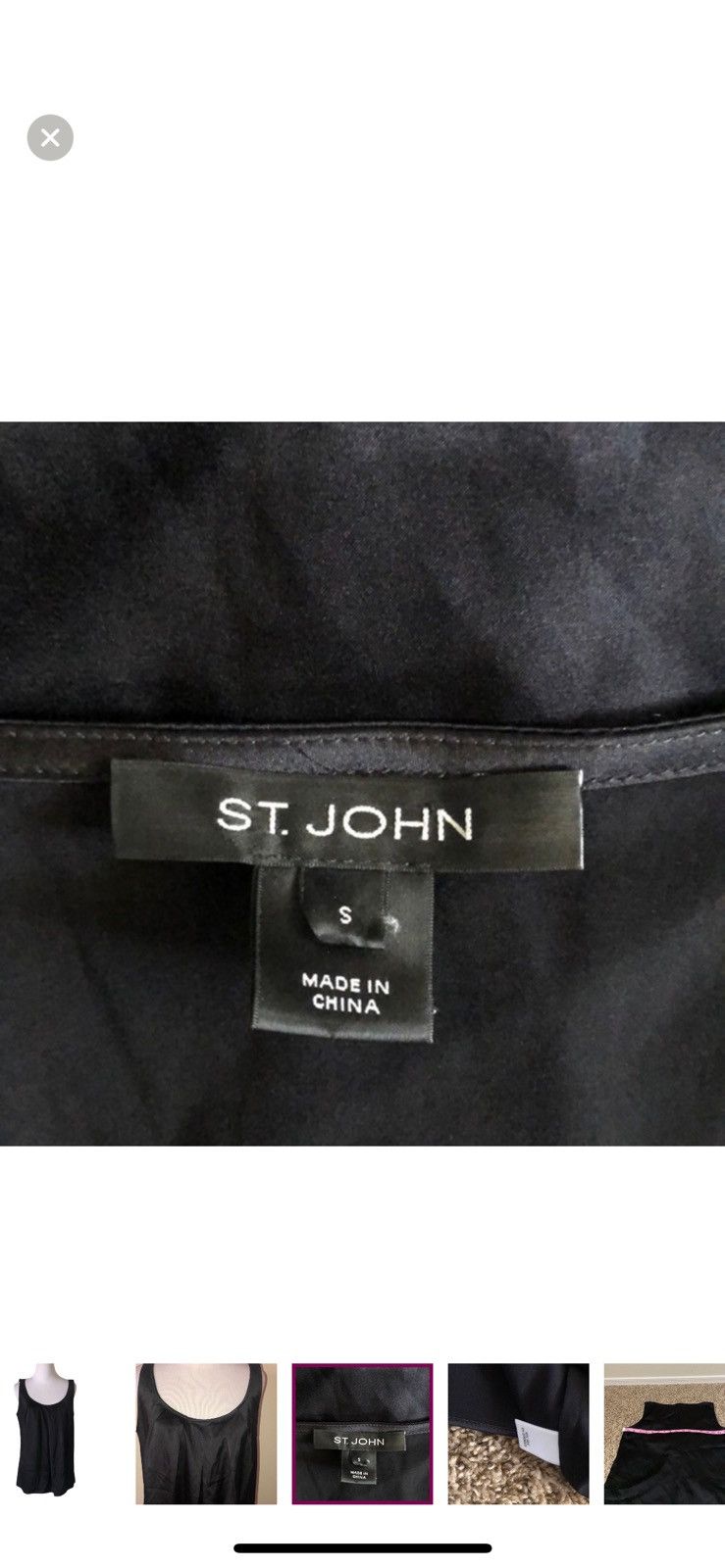 St. John St John women’s small black sleeveless‎ blouse Size S / US 4 / IT 40 - 5 Thumbnail