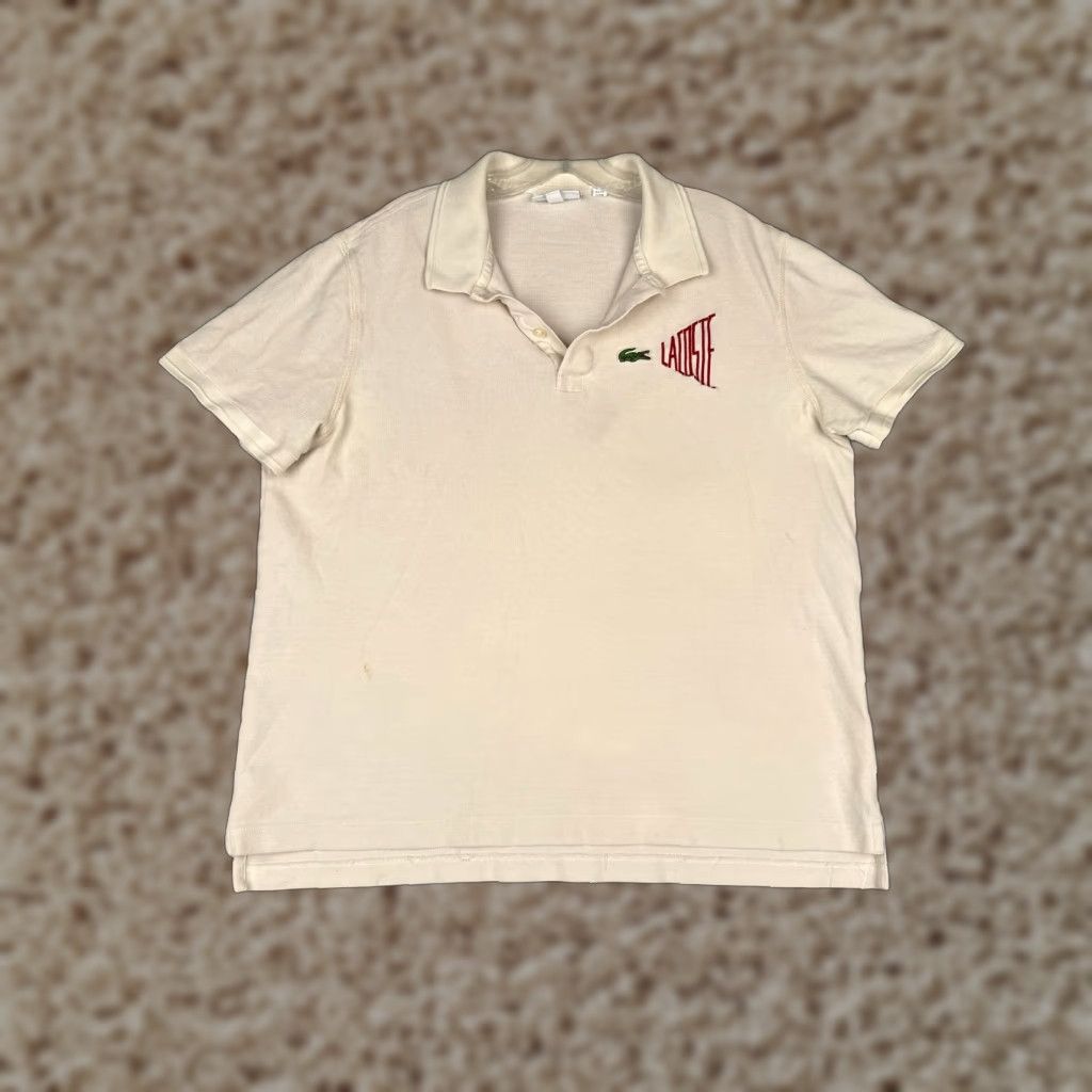 Lacoste Lacoste Polo Shirt Men 7 Beige Short Sleeve Slim 100% cotton Jersey Fabric READ Size US M / EU 48-50 / 2 - 1 Thumbnail