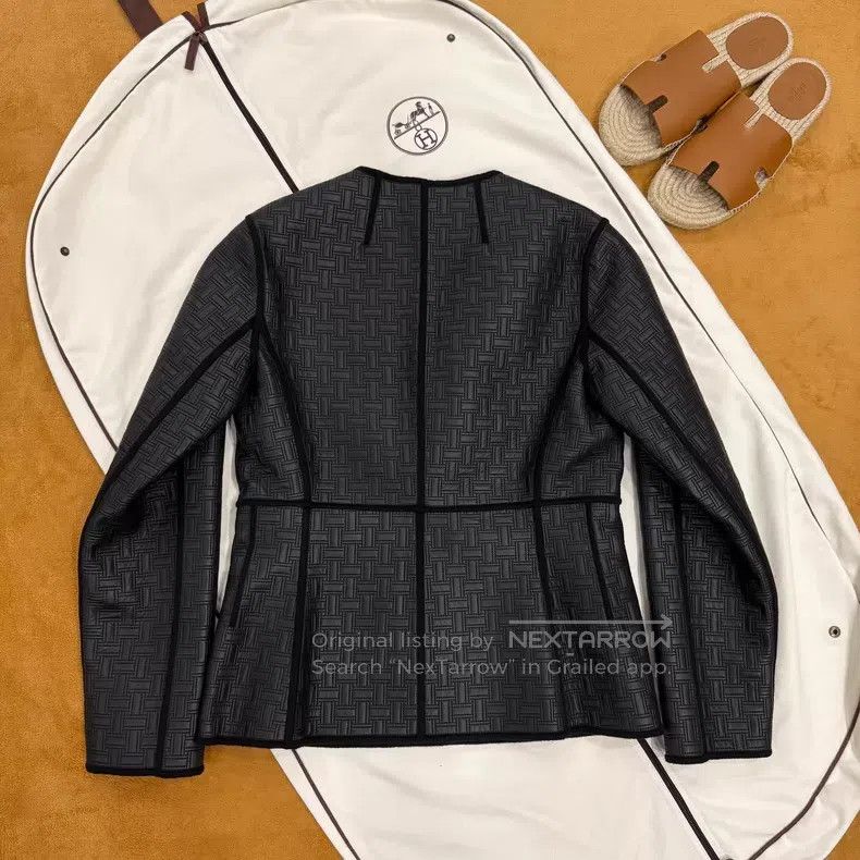 Hermes Hermes Black Lamb Leather Jacket Size XS / US 0-2 / IT 36-38 - 2 Thumbnail