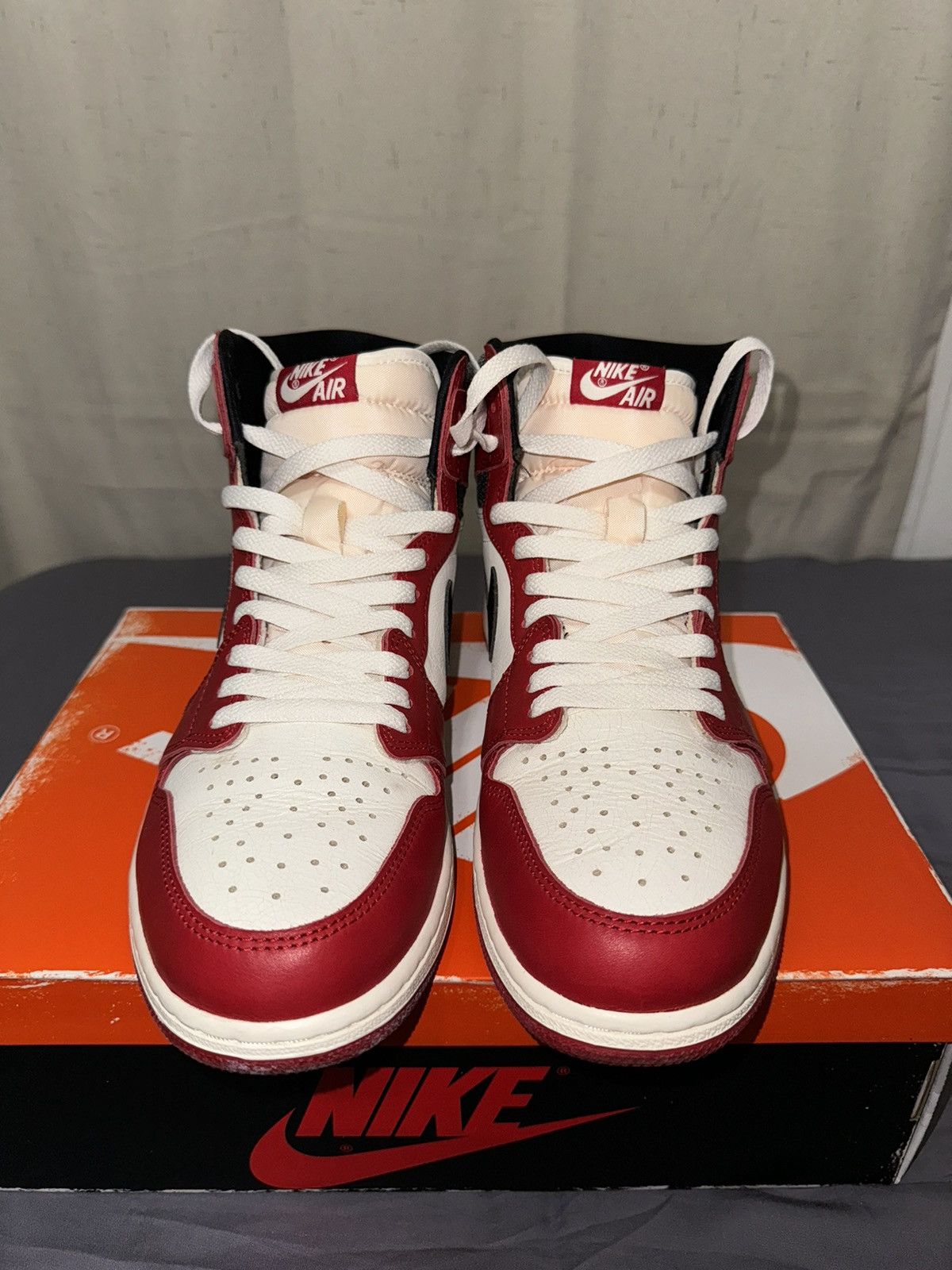 Pre-owned Jordan Nike Jordan 1 Lost & Found Reimagined Shoes In Red/white