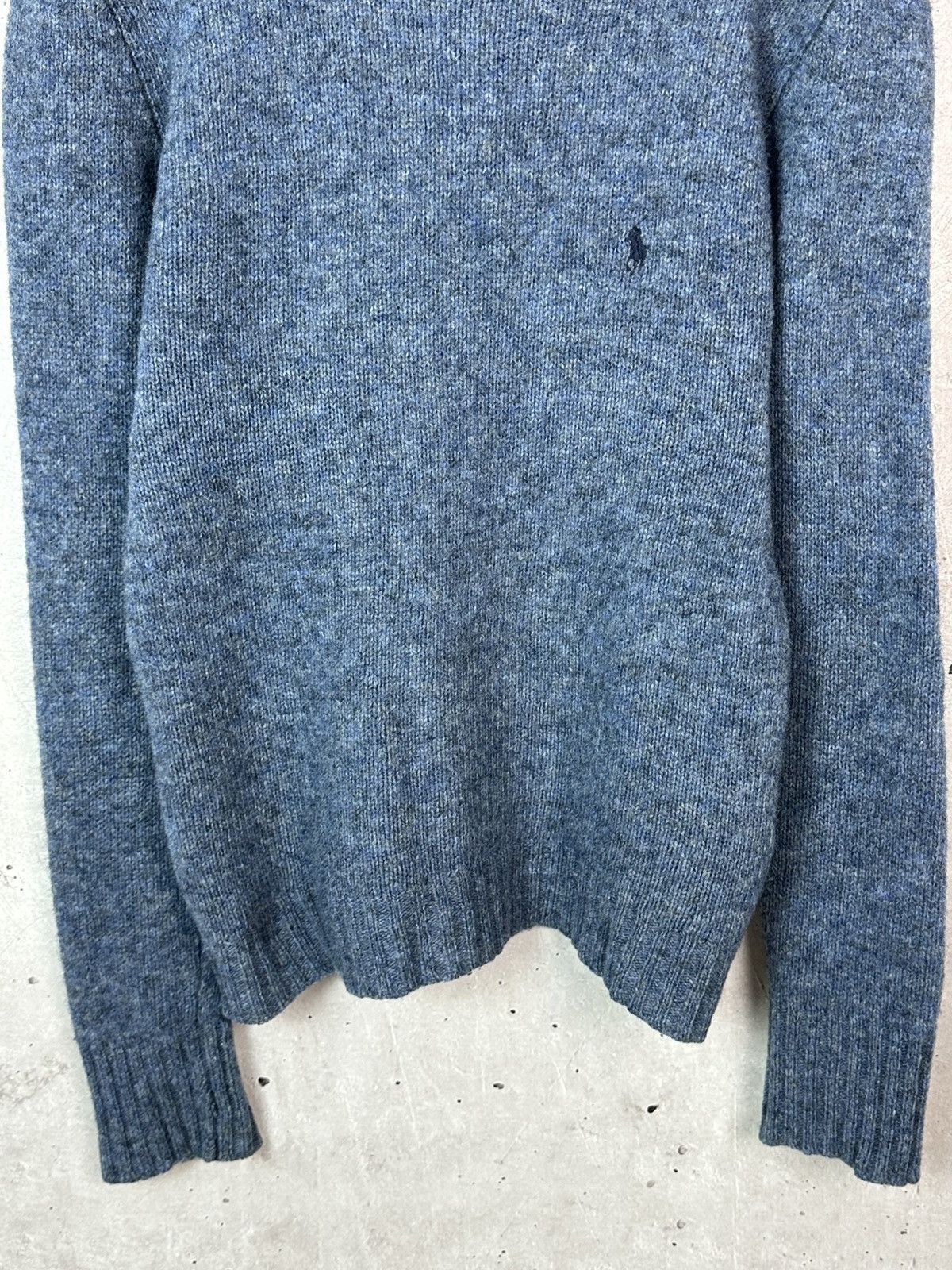 Ralph Lauren Vintage Ralph Lauren Wool Knit Logo Blue Long Sleeve Sweater Size M / US 6-8 / IT 42-44 - 3 Thumbnail