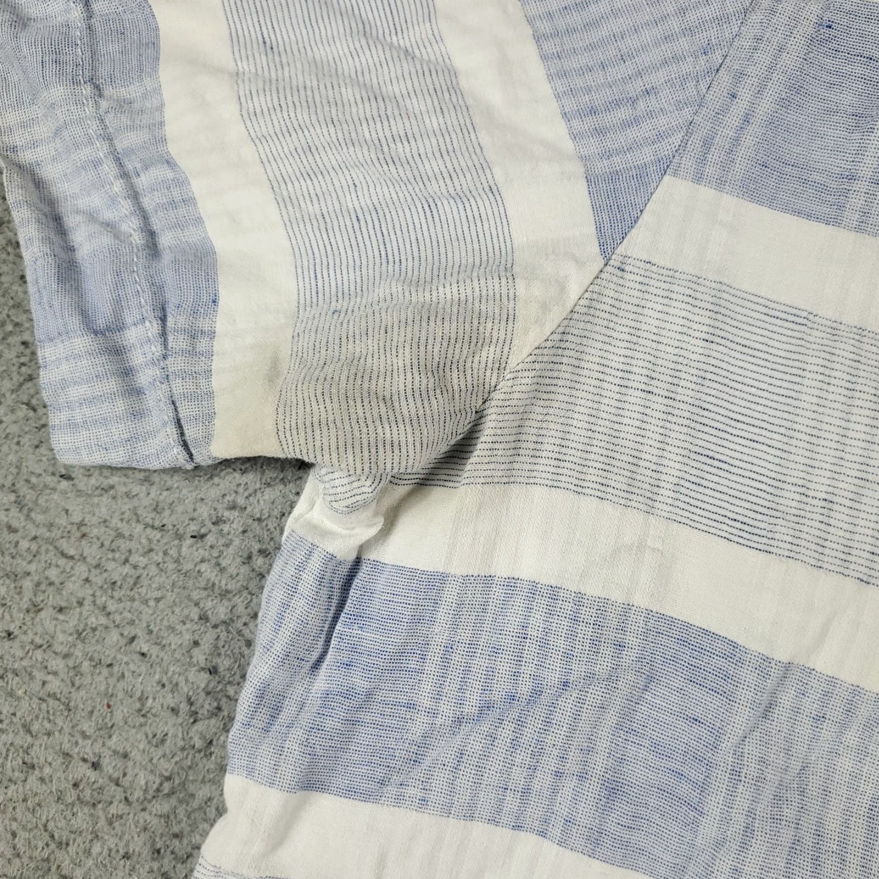 Tommy Bahama Tommy Bahama Shirt Mens Large Blue Striped Button-Up Short Sleeve Cotton Blend Casual/Workwear - Mens Size US L / EU 52-54 / 3 - 3 Thumbnail