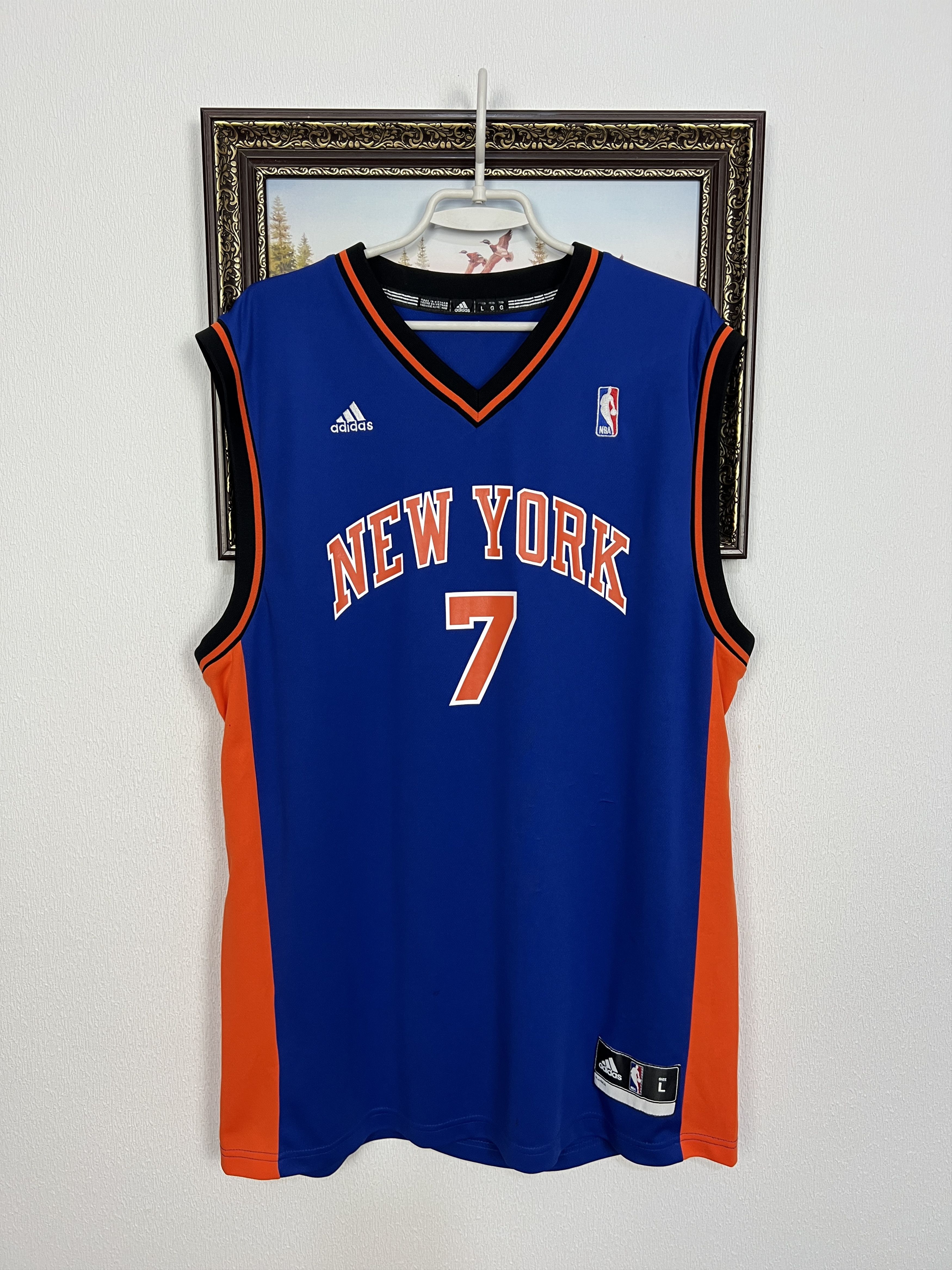 Adidas Vintage New York Knicks #7 Anthony NBA Jersey Shirt Rare Size US L / EU 52-54 / 3 - 1 Thumbnail