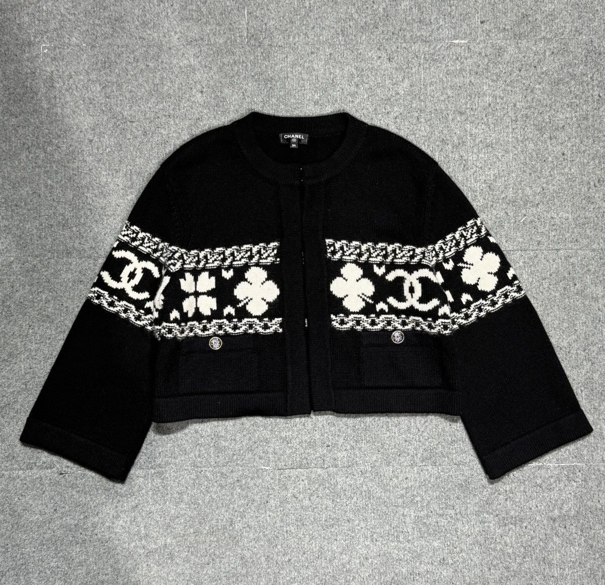Chanel CHANEL Cashmere Blend Knit Jacket Ski Knit Size S / US 4 / IT 40 - 1 Thumbnail