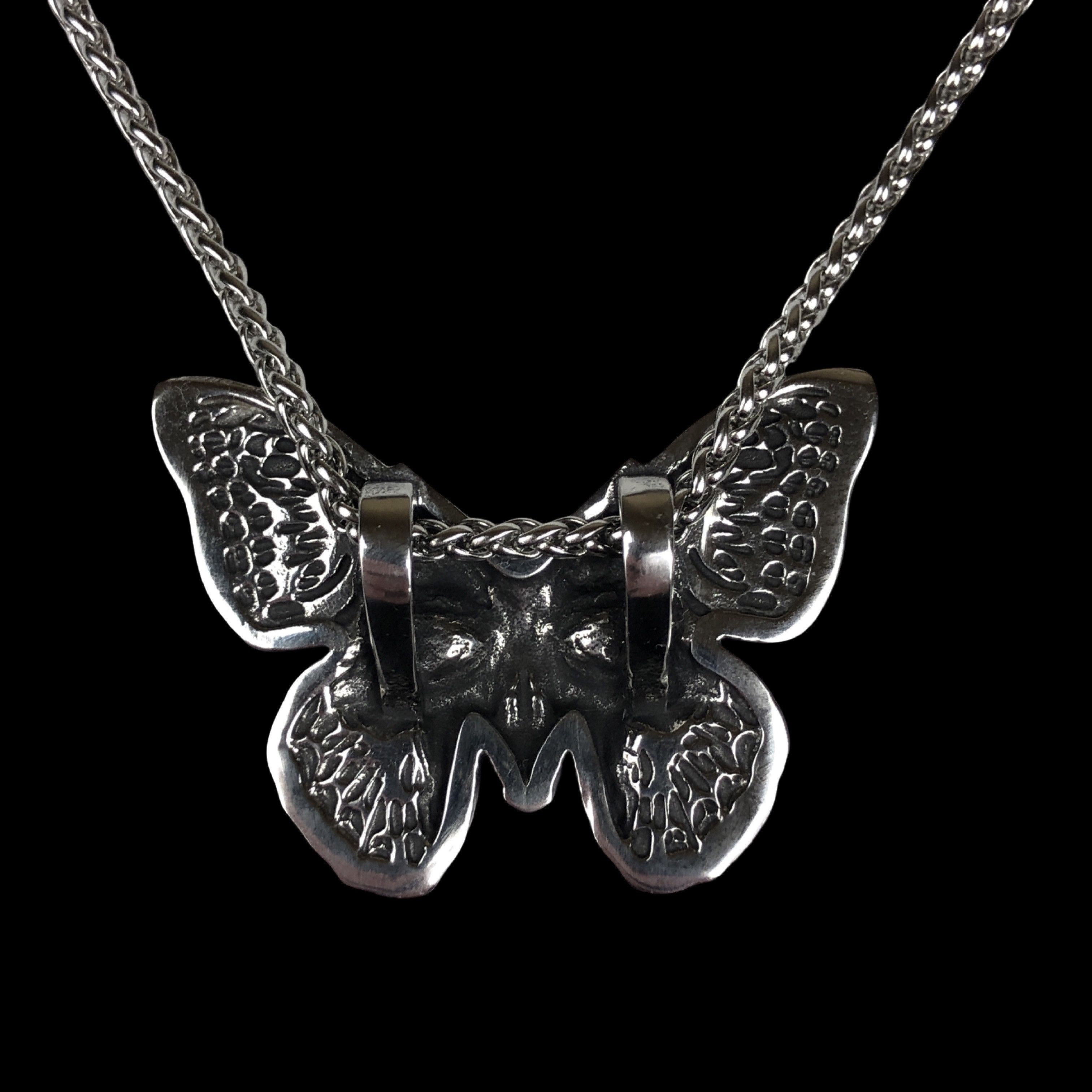 Jewelry Stainless Steel Butterfly Gothic Necklace Punk Emo Y2K Size ONE SIZE - 4 Thumbnail