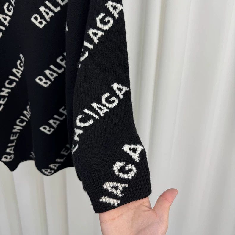Balenciaga Balenciaga Black and white bullet screen full of knitted s Size US S / EU 44-46 / 1 - 3 Thumbnail