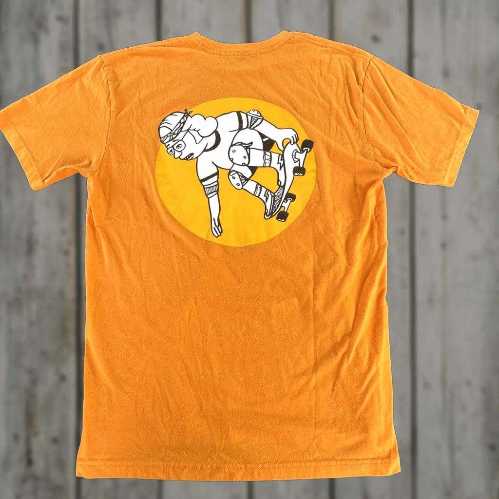 Vintage Hoof Hearted Brewing L T-Shirt Skateboarder Graphic Ohio Beer Mens Orange Size US L / EU 52-54 / 3 - 1 Thumbnail