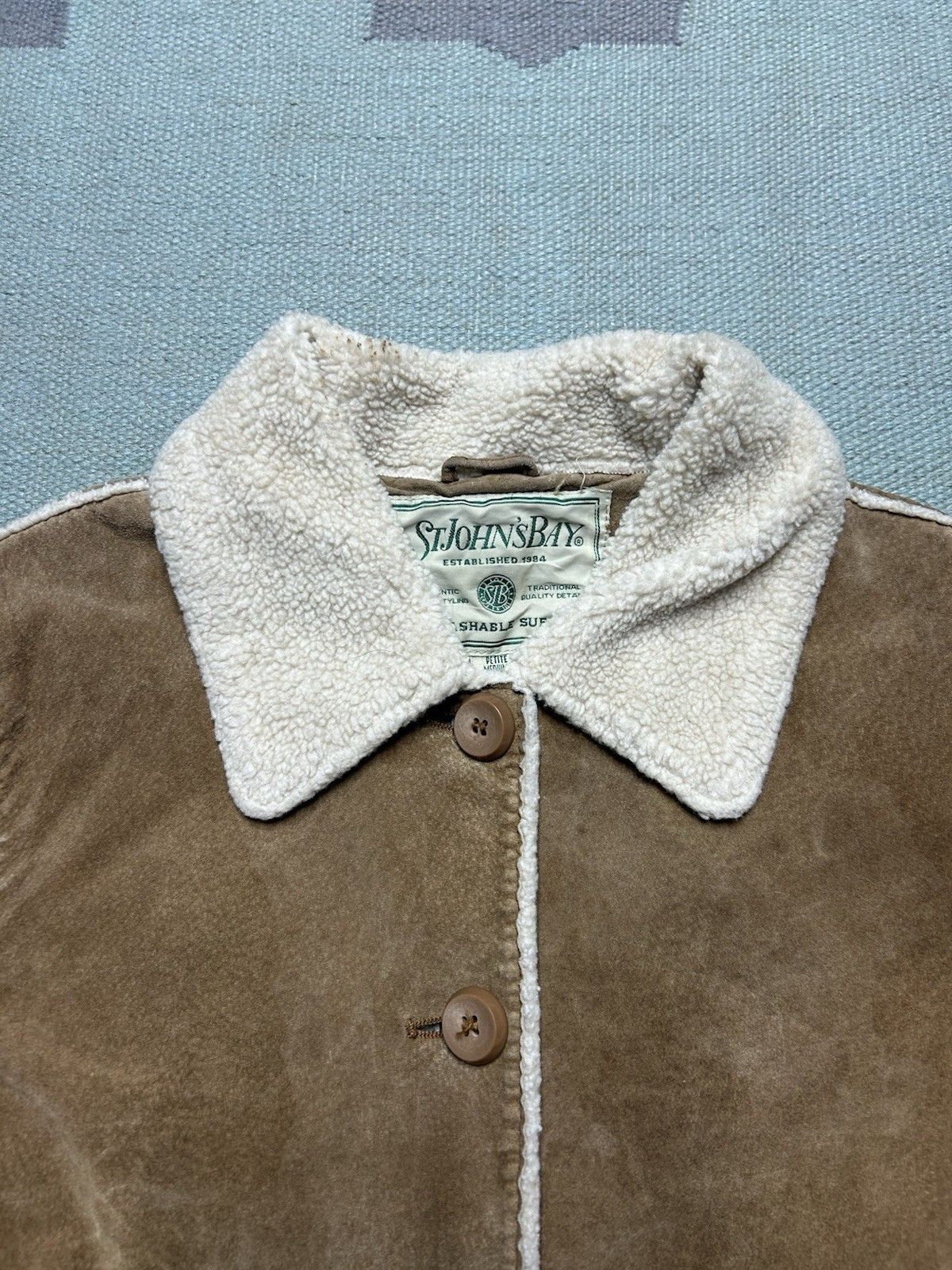 Vintage St. John’s bay Sherpa lined suede jacket penny lane coat M Size M / US 6-8 / IT 42-44 - 5 Thumbnail