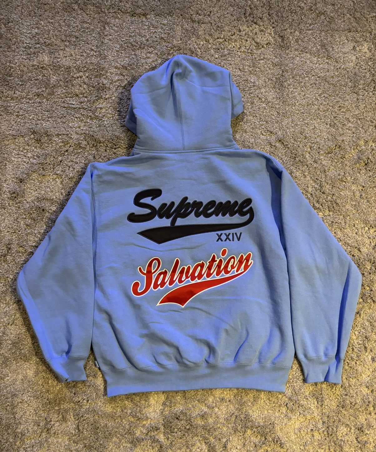 Supreme Supreme salvation blue zip up hooded sweatshirt
