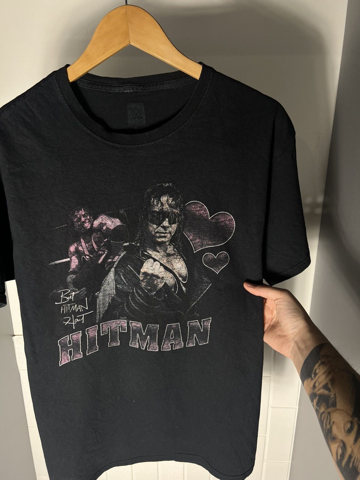 WWE VINTAGE BRET HART HITMAN WRESTLING WWF RETRO T-SHIRT Y2K 90s Size US L / EU 52-54 / 3 - 13 Thumbnail
