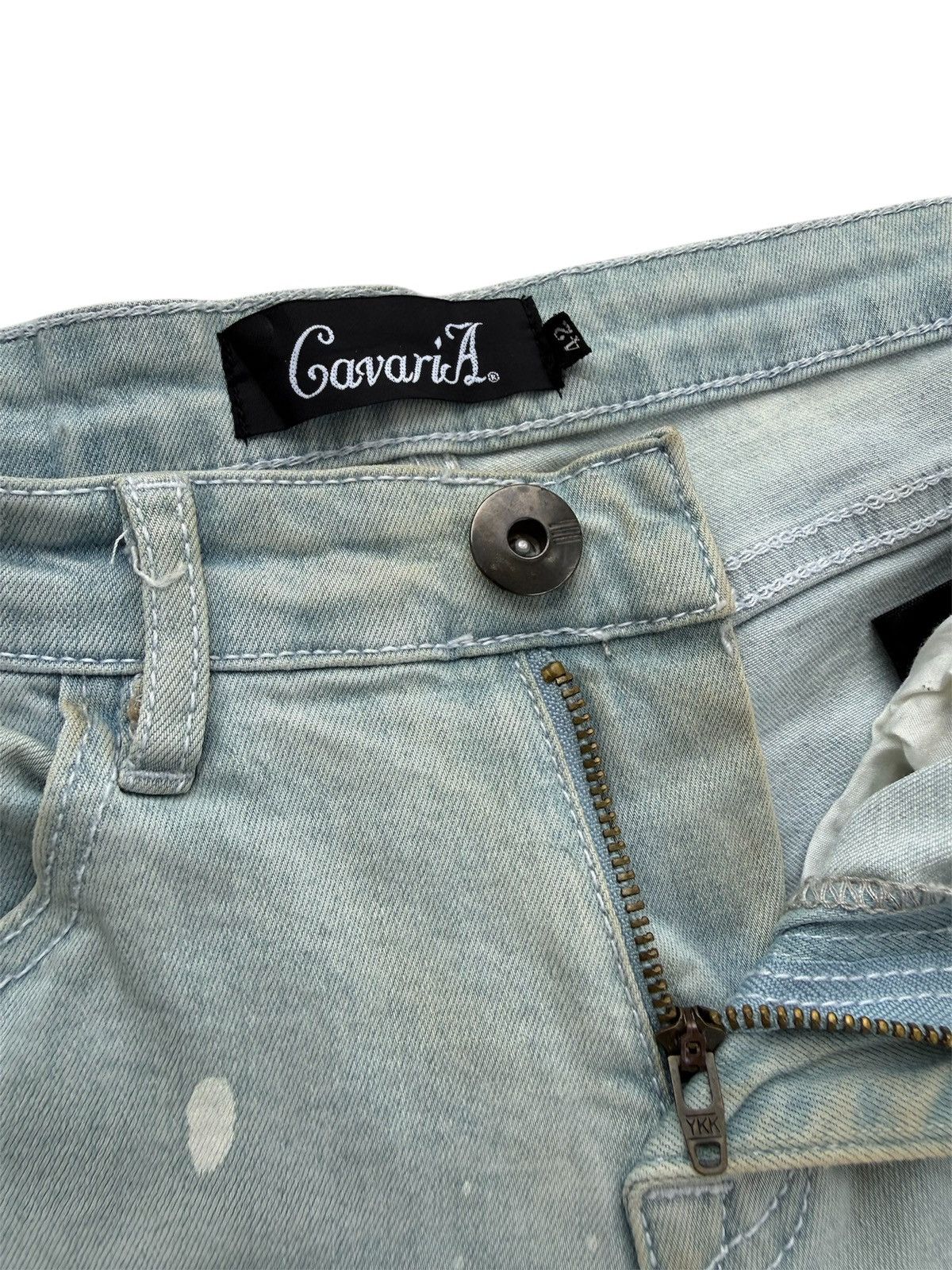 If Six Was Nine CAVARIA SKINNY DISTRESSED STYLE JEANS Size 28" / US 6 / IT 42 - 3 Thumbnail