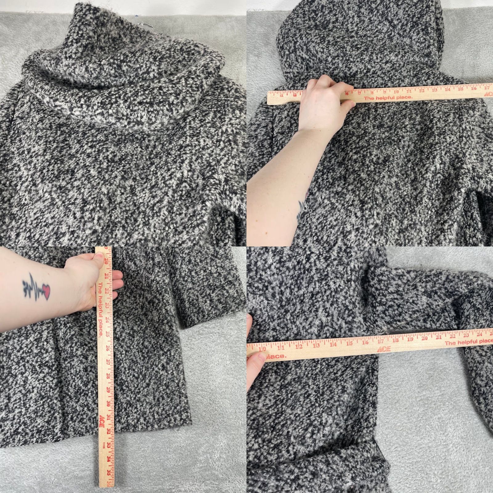 Calvin Klein VINTAGE? (No) Calvin Klein Wool Blend Boucle Pea Coat Belted Funnel Neck Gray 0 Women’s Wool Blend Coat for Winter? Size XS / US 0-2 / IT 36-38 - 8 Thumbnail