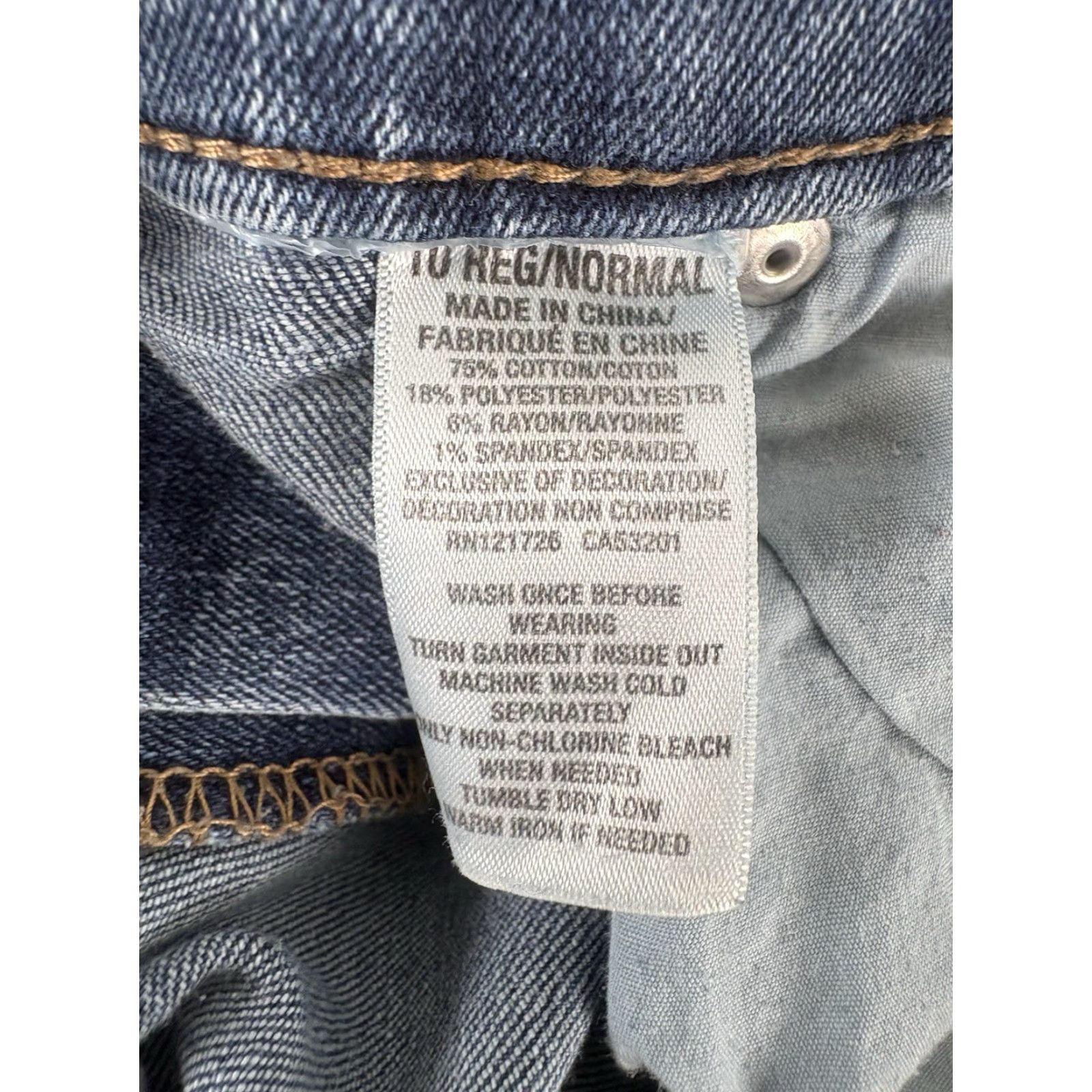 Vintage Aeropostale Skinny Jeans Womens 10Reg Dk Faded Wash W-Whiskers Size 32" / US 10 / IT 46 - 8 Thumbnail