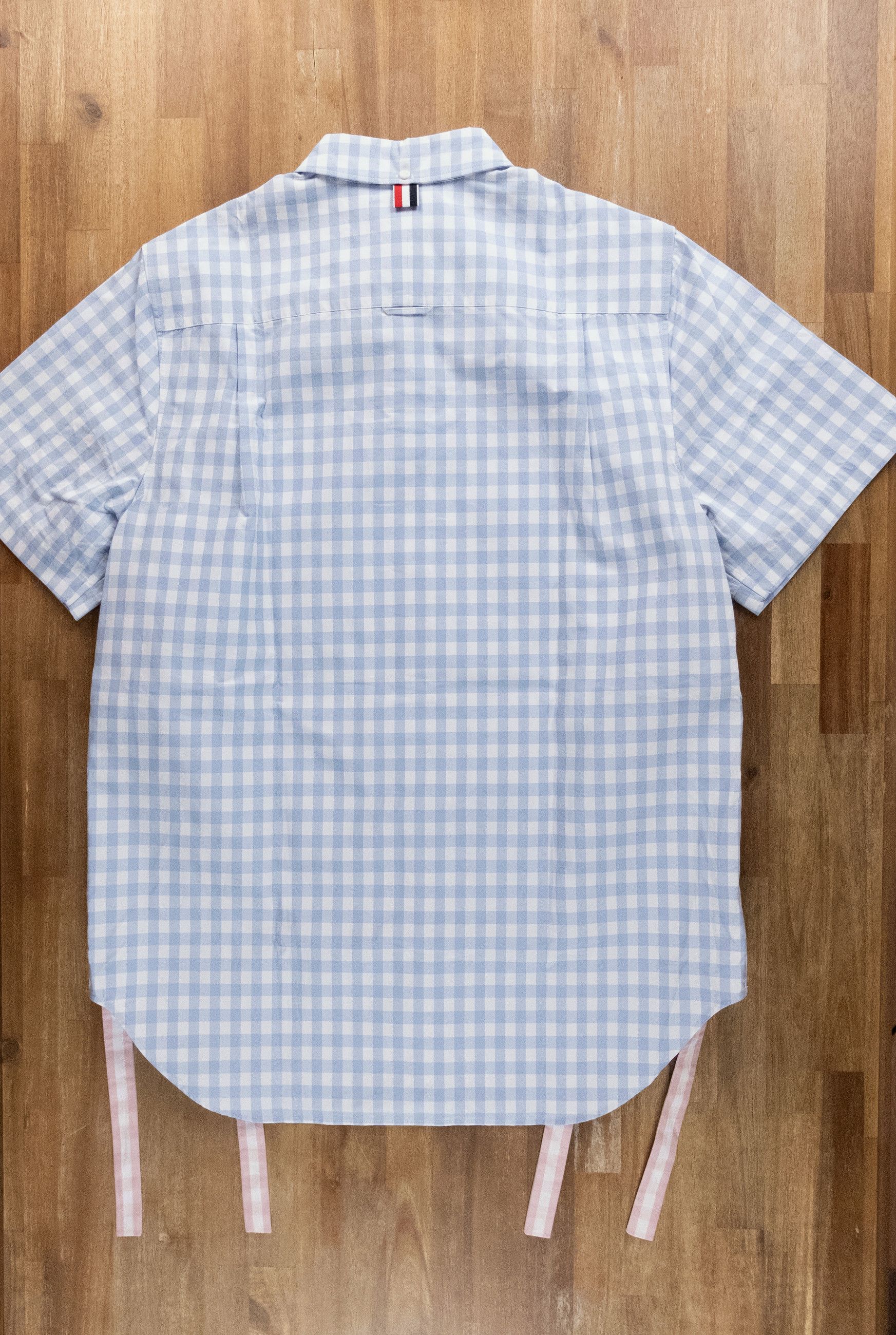 Thom Browne THOM BROWNE blue white gingham cotton gathered shirt dress Size M / US 6-8 / IT 42-44 - 9 Thumbnail