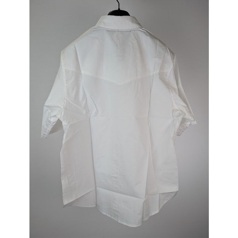 Vlone o1rshd1 V Logo Short-Sleeve Button-Up Shirt in White Size US XL / EU 56 / 4 - 11 Thumbnail