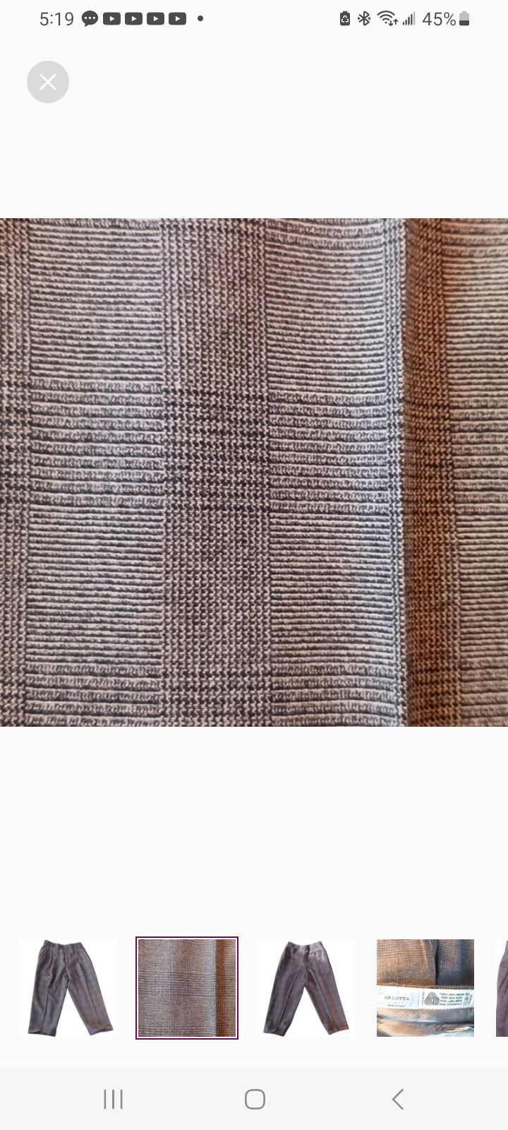 Other ARLOTTA Wool Men's Grey Pants Size US 34 / EU 50 - 3 Thumbnail