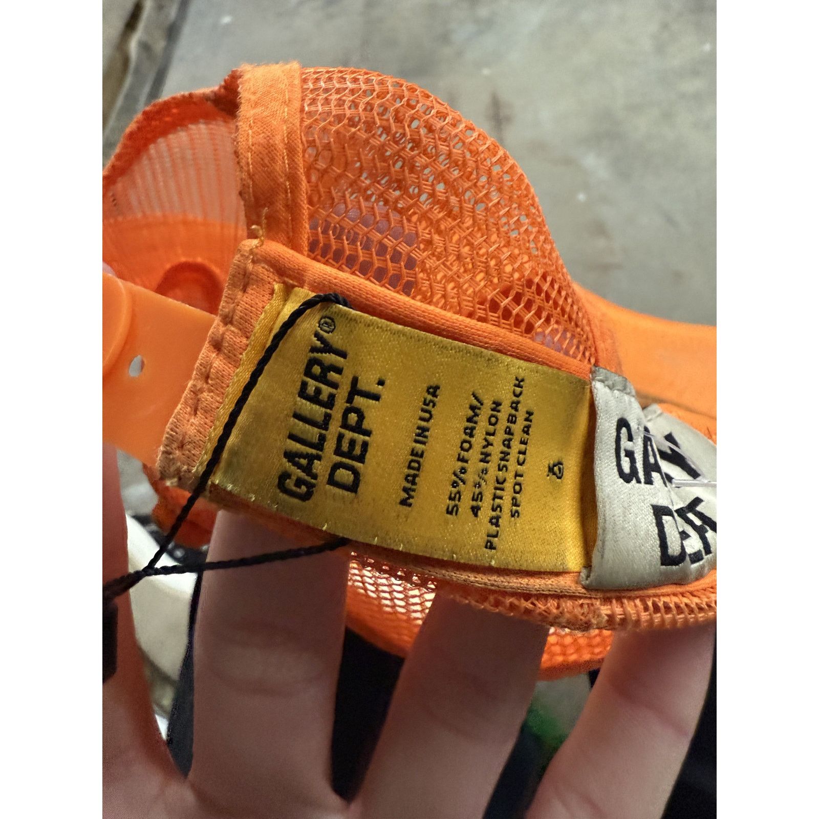 Gallery Dept. Gallery Dept Trucker Orange Splatter Used OSFM Size ONE SIZE - 3 Thumbnail