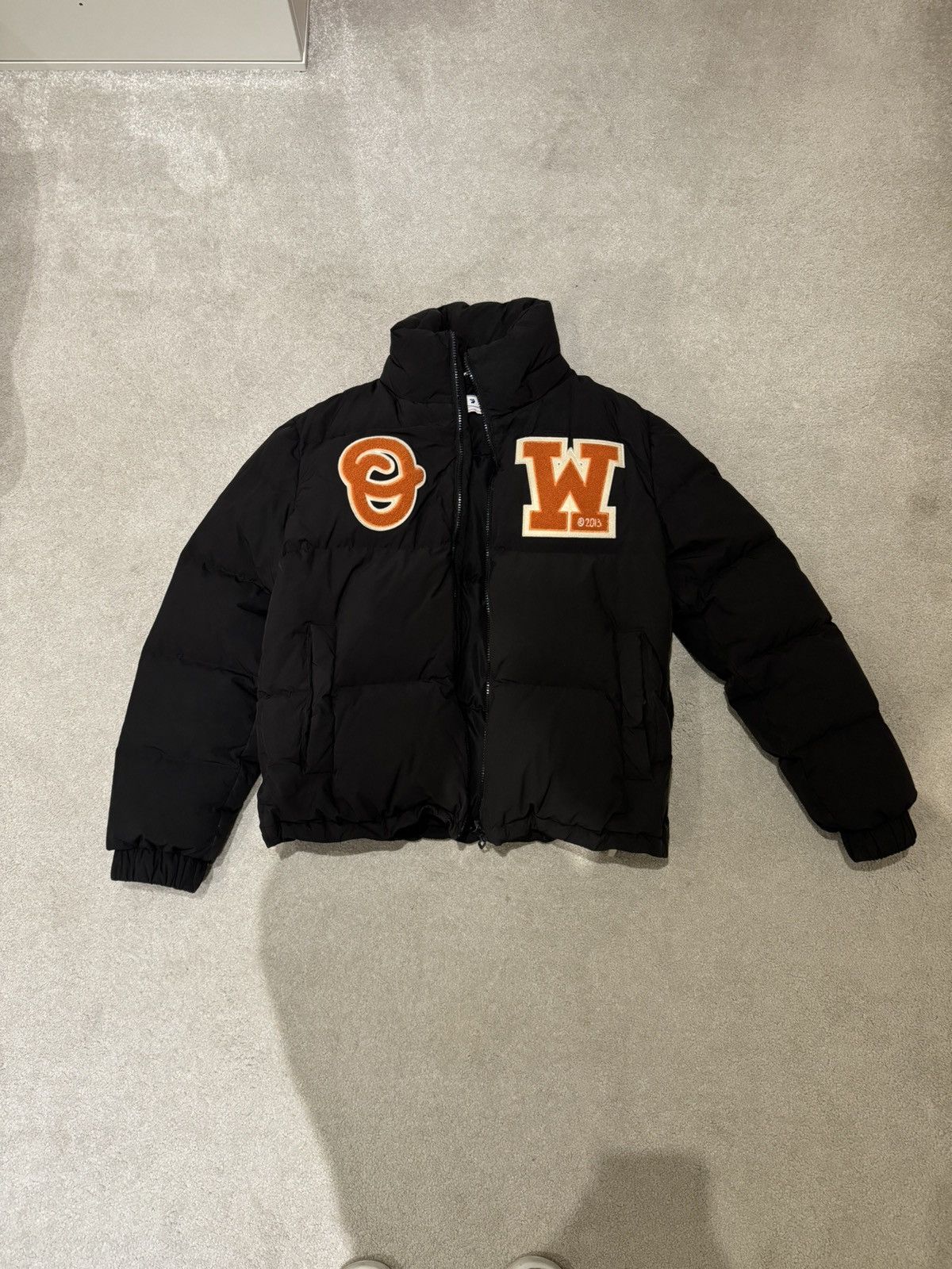 Off-White Patch Puffer 'Black/Orange'
