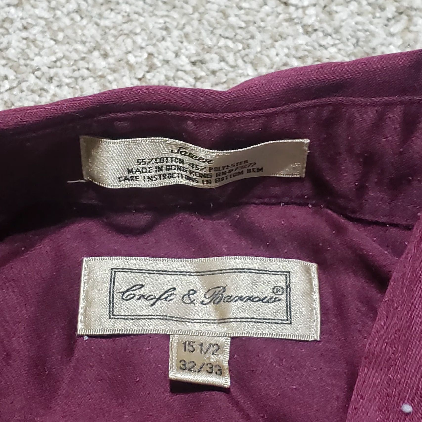 Croft & Barrow Croft & Barrow Sateen Solid Purple Long Sleeve Button Up Shirt Mens 15.5 32/33 Shirt Mens Purple Long Sleeve Button-Up, Croft & Barrow, 15.5, 32/33 Size US L / EU 52-54 / 3 - 3 Thumbnail