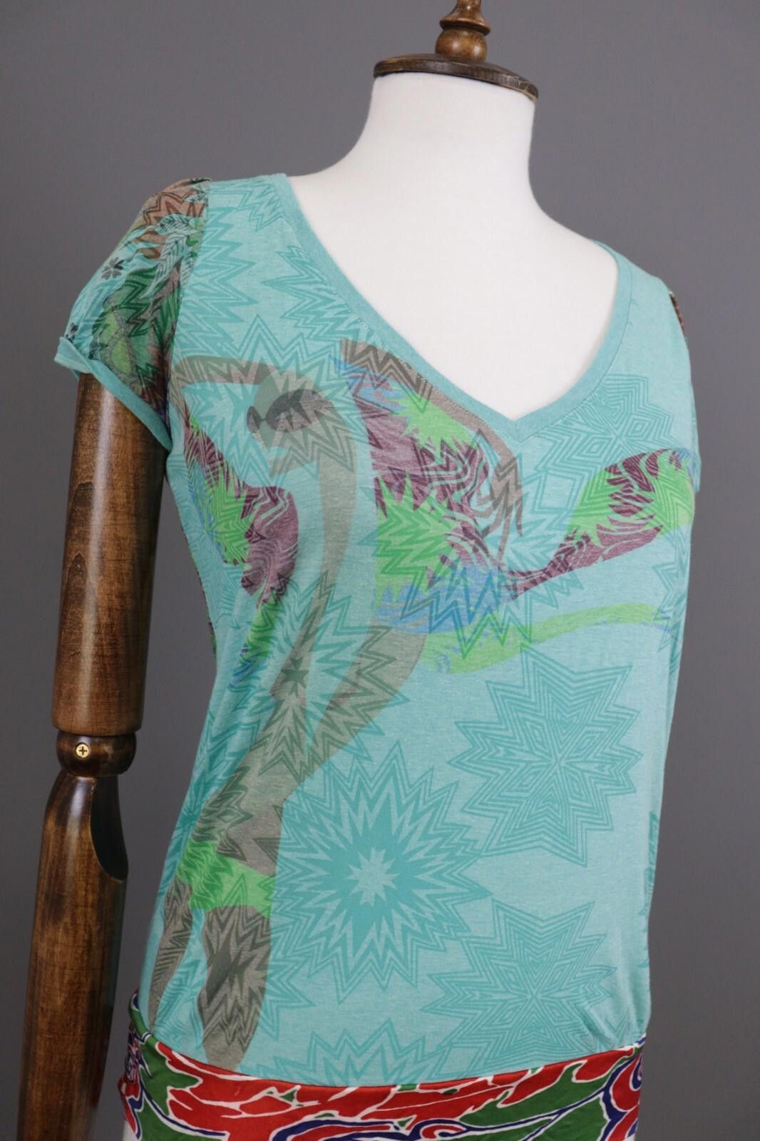 Custo Barcelona CUSTO BARCELONA Geometric Short Sleeve Top Shirt Size 1 / S Size M / US 6-8 / IT 42-44 - 6 Thumbnail