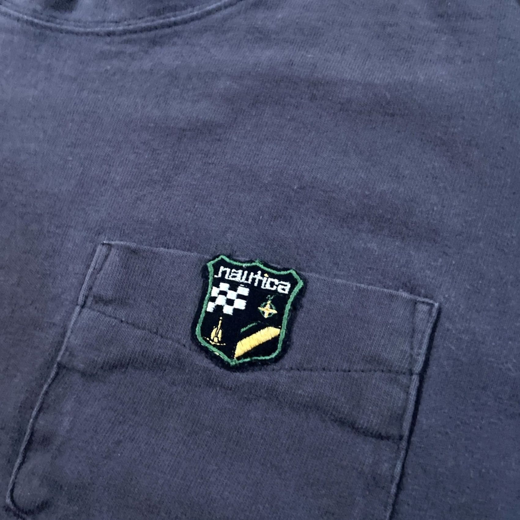 Nautica VINTAGE Nautica Shirt L Mens Navy Blue Pocket Double Sided 90s Y2K Made in Usa Size US L / EU 52-54 / 3 - 6 Thumbnail