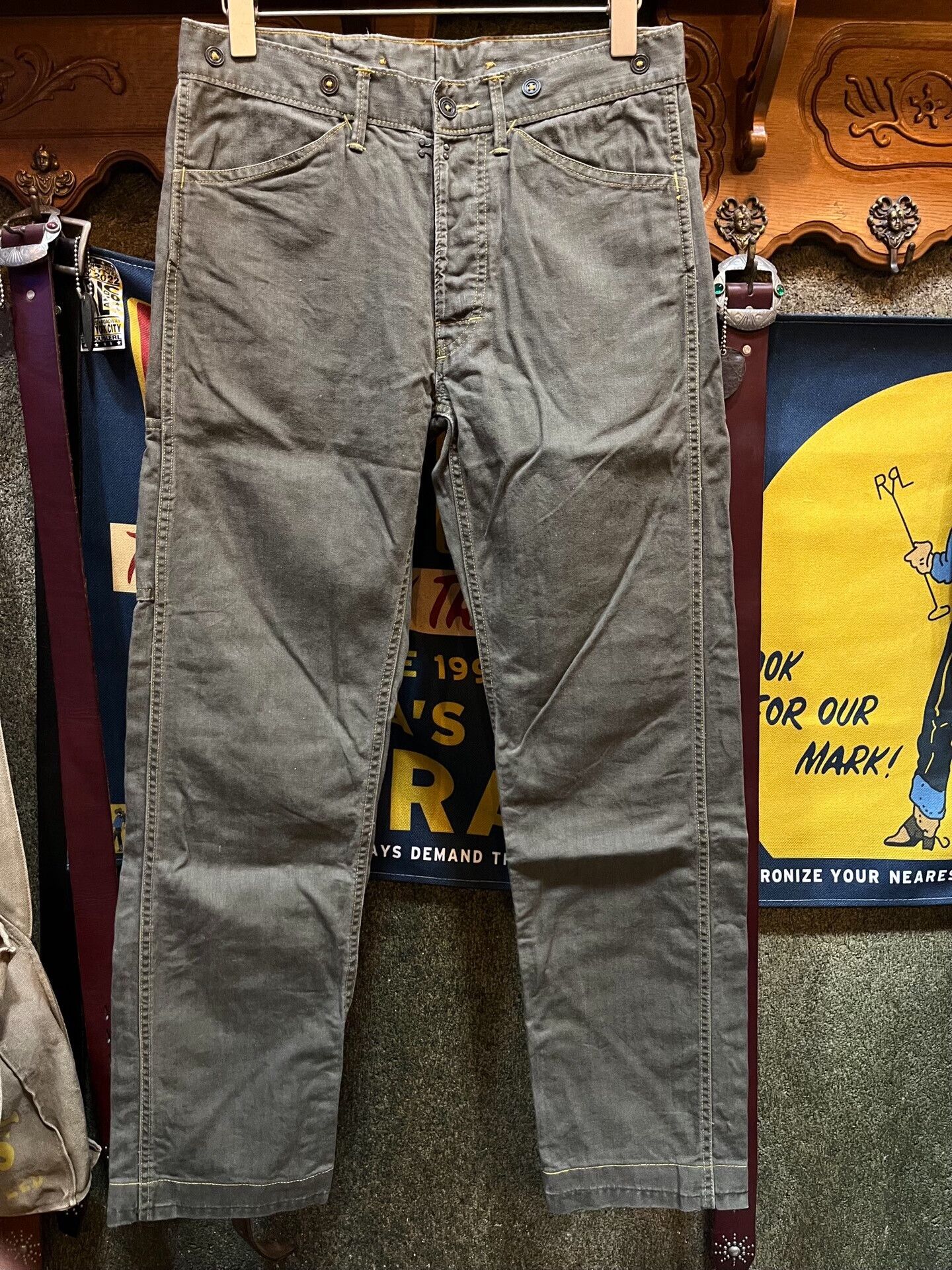 RRL Ralph Lauren grey casual work pants by Ralph Lauren Size US 31 - 1 Thumbnail