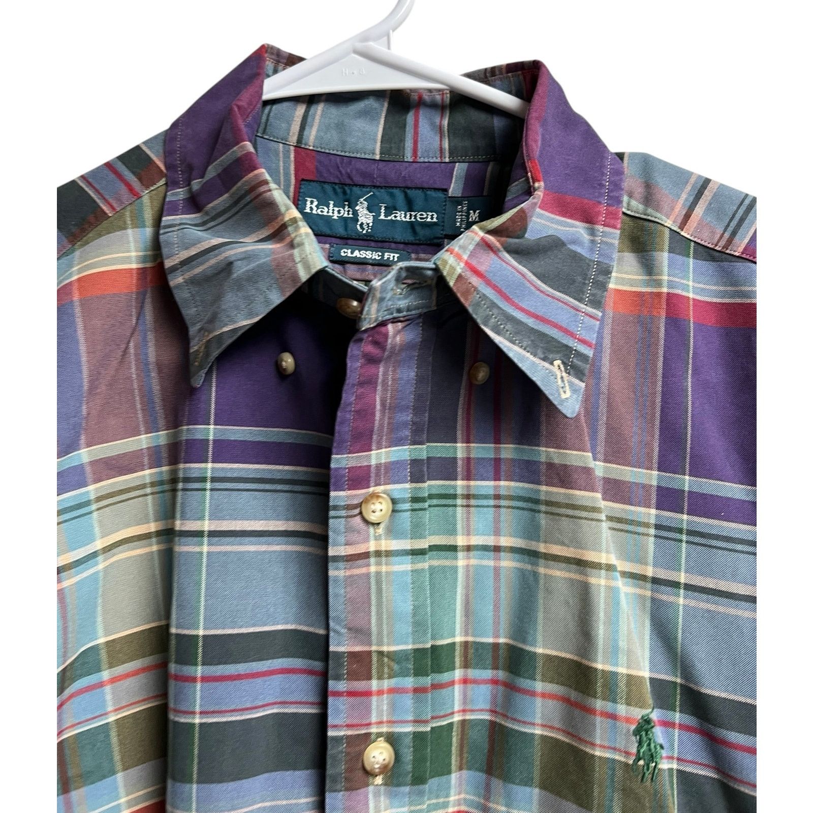 Ralph Lauren Ralph Lauren Classic Fit Muted Purple Green Plaid Medium Size US M / EU 48-50 / 2 - 2 Thumbnail