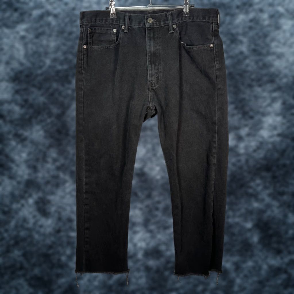 Levi's Levi's Black Mens Jeans 501 Series 5-Pocket Straight Denim Distressed 38x29 Regular Rise Mid Inseam 29 Adult Mens Black Denim Jeans Size US 38 / EU 54 - 1 Thumbnail