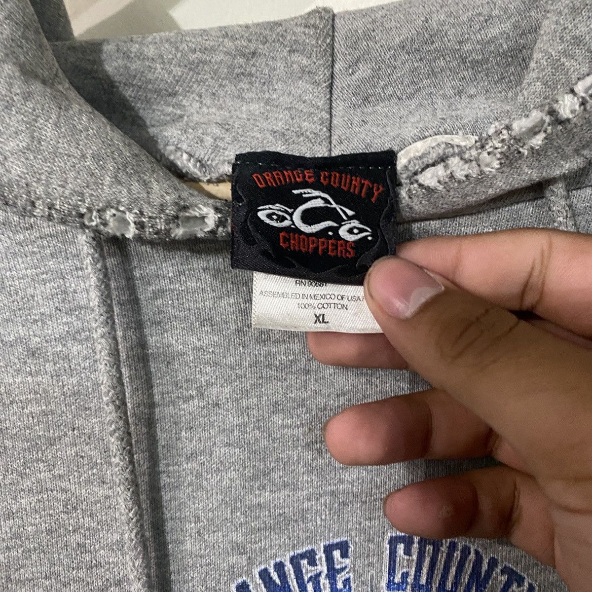 West Coast Choppers Vintage 2000s Y2K Orange County Choppers NY Hoodie Size US XL / EU 56 / 4 - 3 Thumbnail