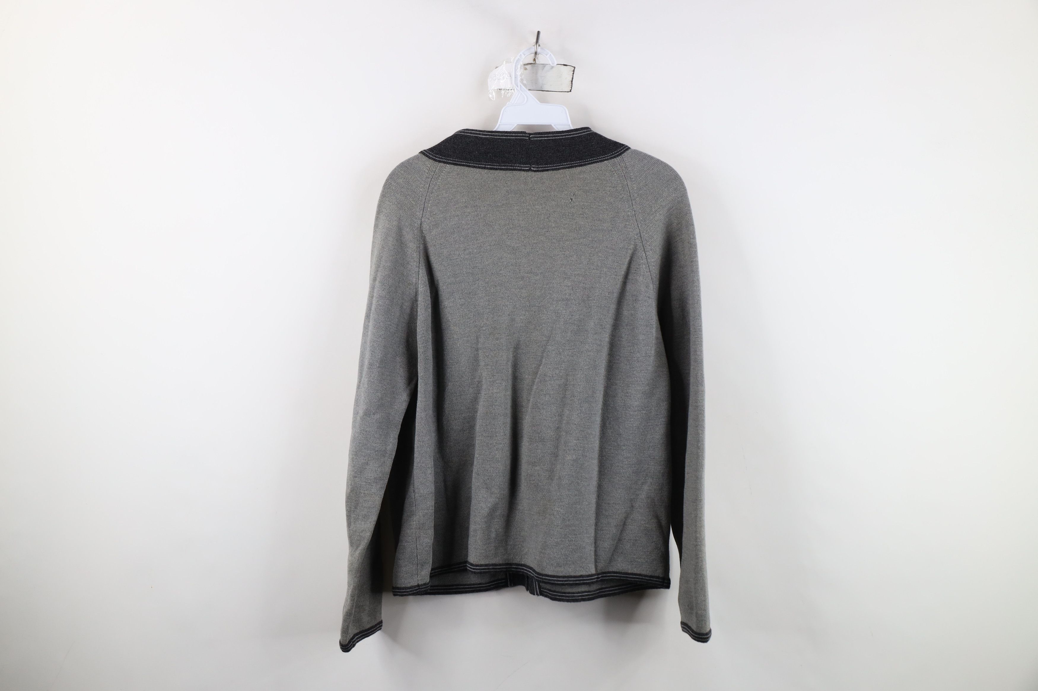 Vintage Vintage 50s Streetwear Wool Knit Cardigan Sweater Gray Size M / US 6-8 / IT 42-44 - 12 Thumbnail