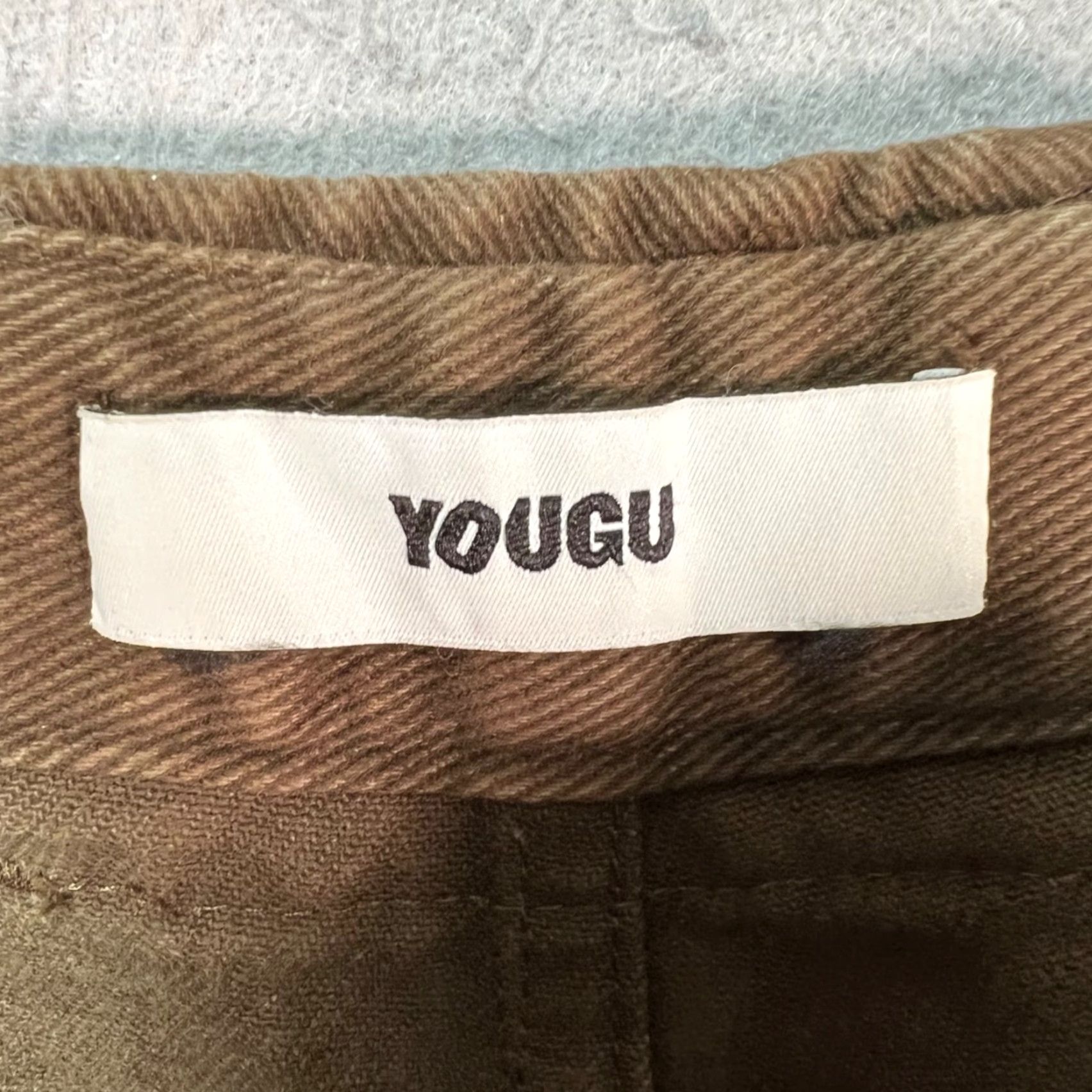 Vintage Yougu Womens Size Large Brown High-Waisted Wide Barrel Leg Pants 100% Cotton Vintage No Size 36" / US 14 / IT 50 - 3 Thumbnail