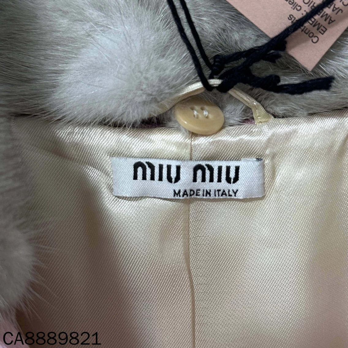 Miu Miu Miu Miu spliced mink collar coat 38 Size S / US 4 / IT 40 - 7 Thumbnail