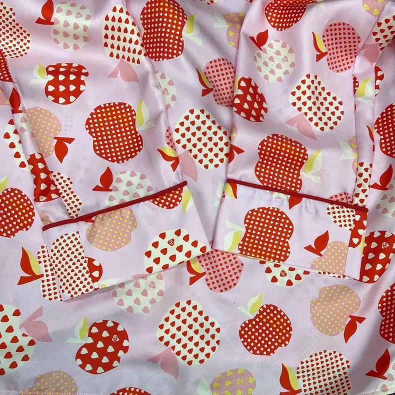 Gucci Gucci Pink heart-shaped apple full-print long-sleeved shir Size XS / US 0-2 / IT 36-38 - 7 Thumbnail