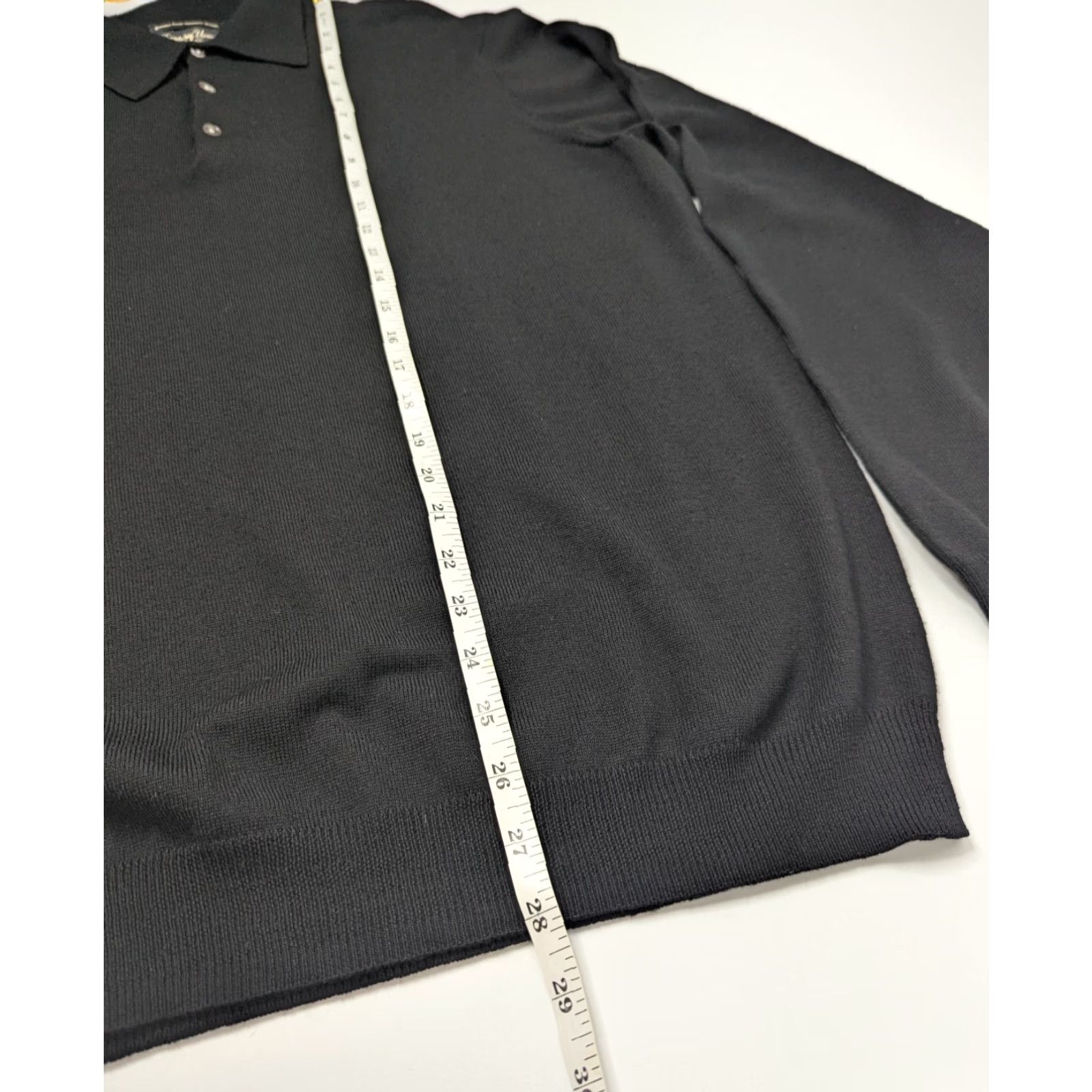 Pronto Uomo VINTAGE Pronto Uomo Extra Fine Merino Wool Long Sleeve Polo Sweater Mens XL Black Preppy Size US XL / EU 56 / 4 - 5 Thumbnail