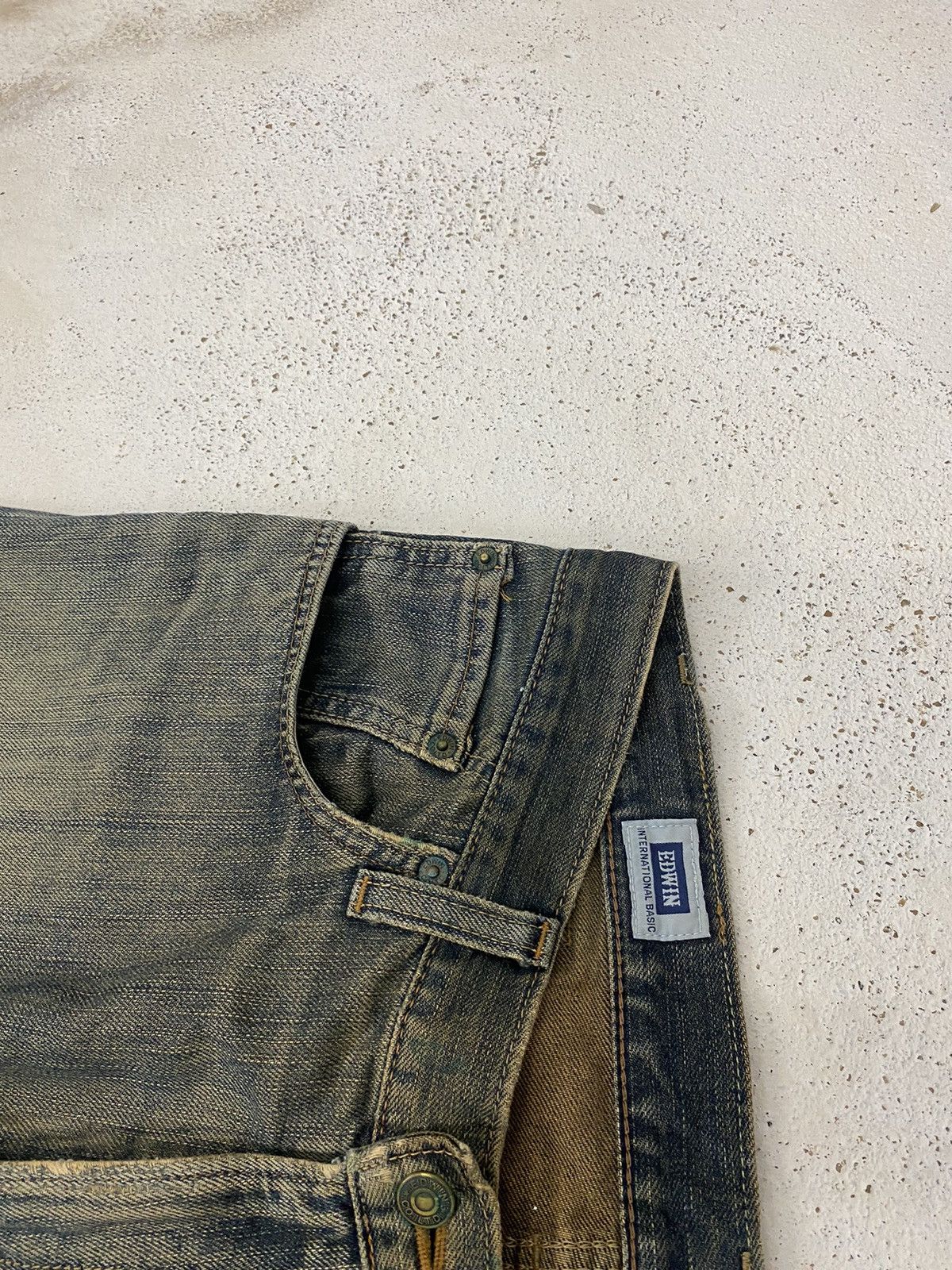 Edwin × Japanese Brand Edwin 404 Denim Baggy Loose Fit Washed Distressed Size US 32 / EU 48 - 6 Thumbnail