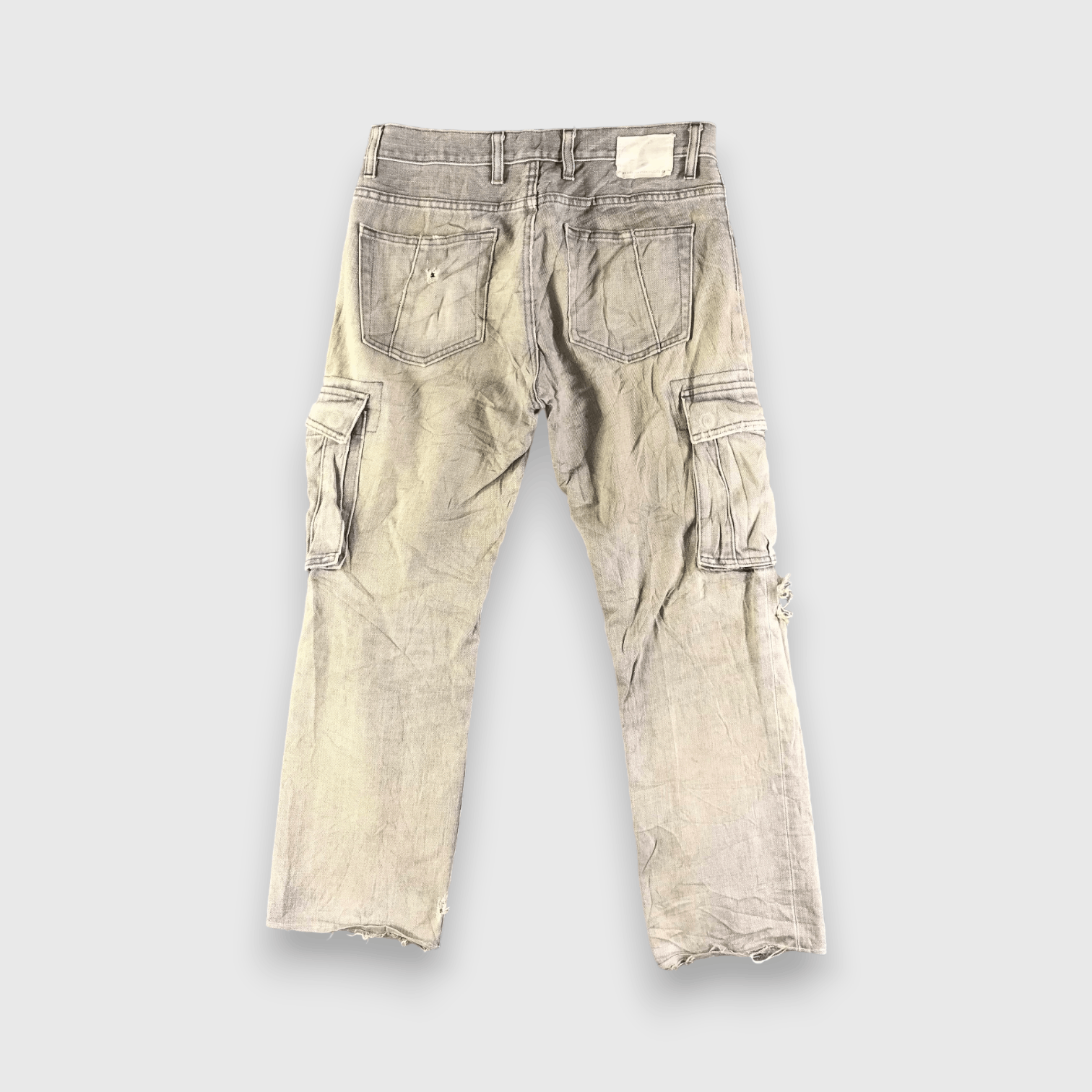 Gap × Vintage Vintage Distress Gap Cargo Jeans-J3747 Size US 33 - 2 Thumbnail