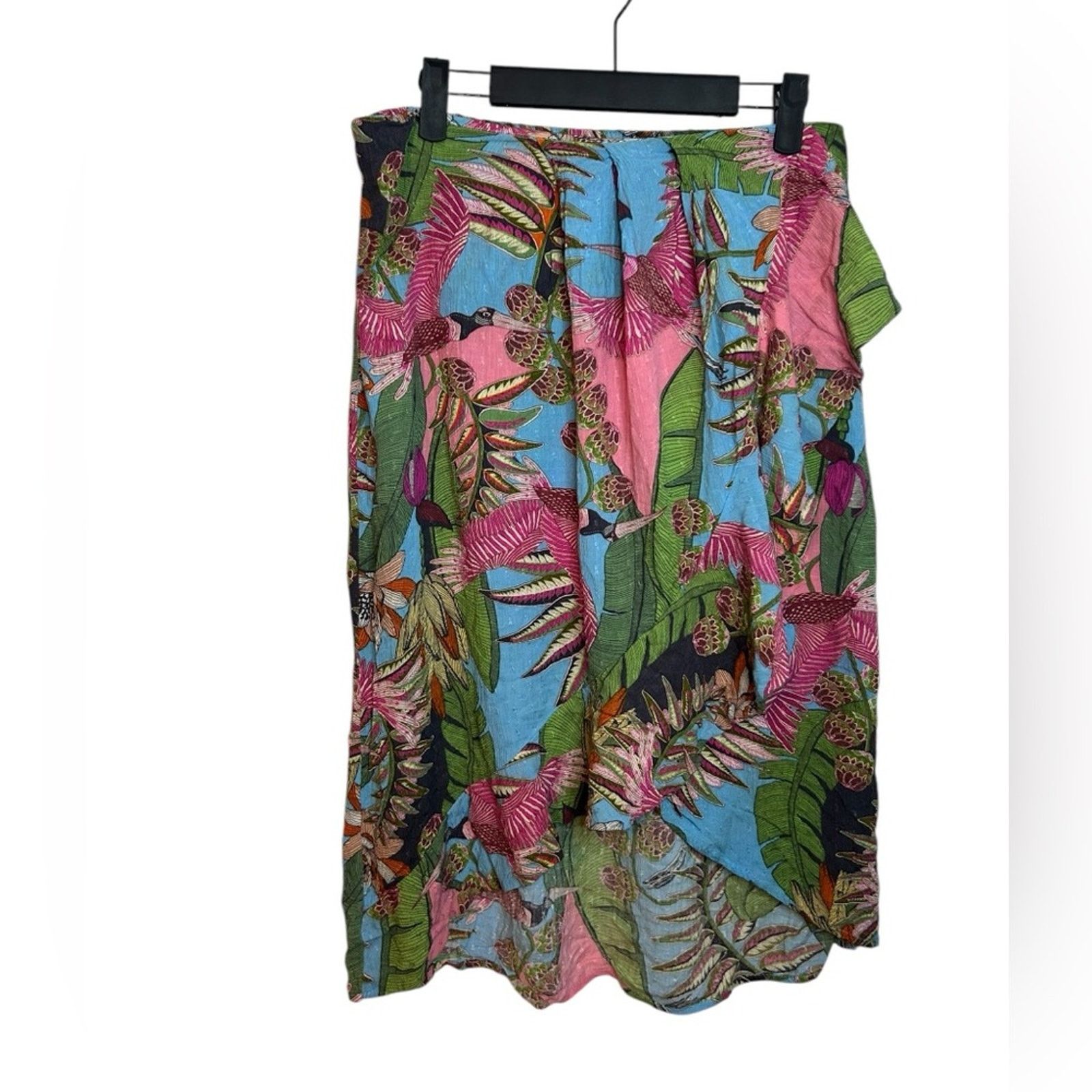 Other Rachel Roy Tropical Ruffle Faux Wrap Skirt Size 34" / US 12 / IT 48 - 1 Thumbnail