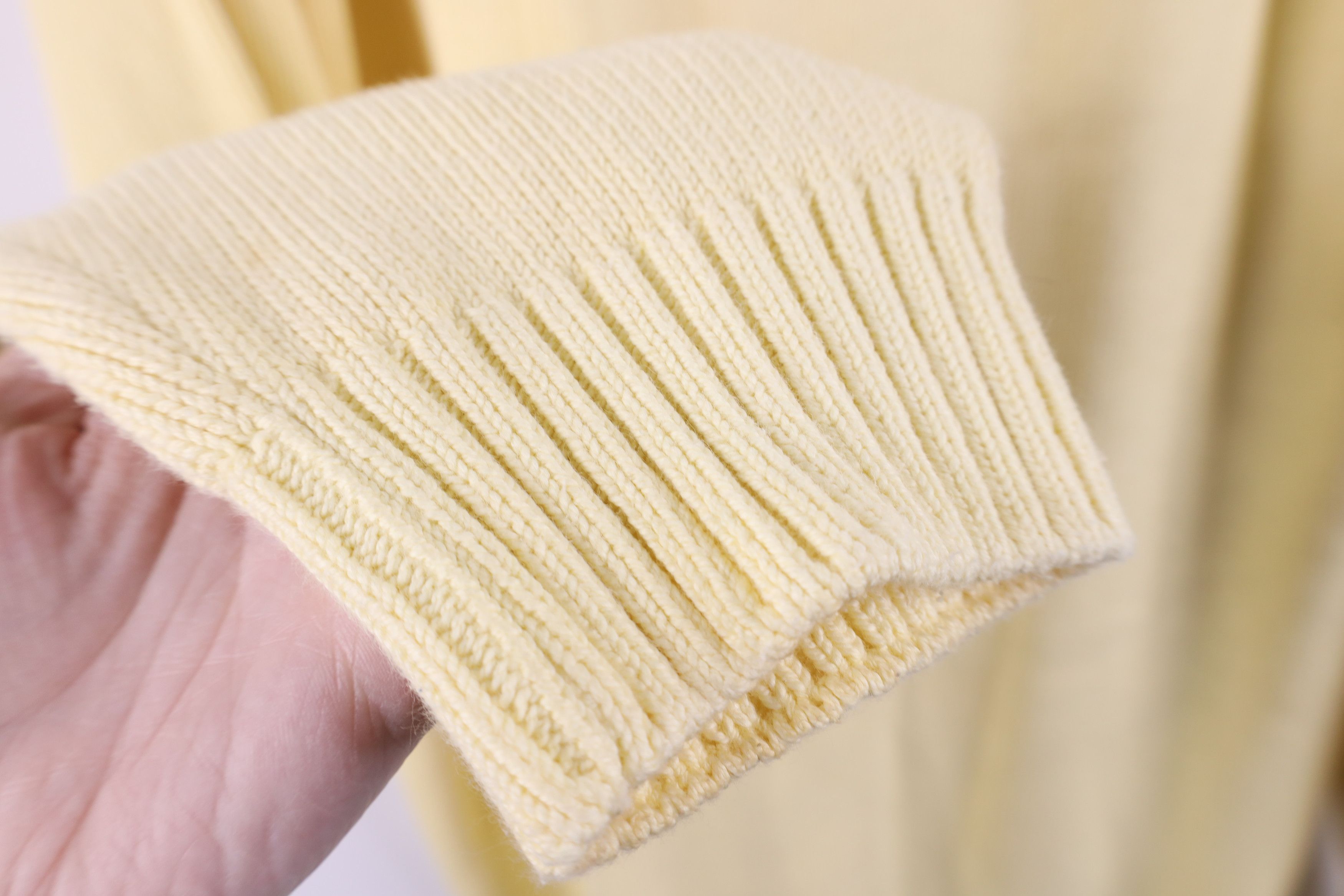 Lands' End Vintage 90s Lands End Knit Crewneck Sweater Yellow USA Size US L / EU 52-54 / 3 - 8 Thumbnail