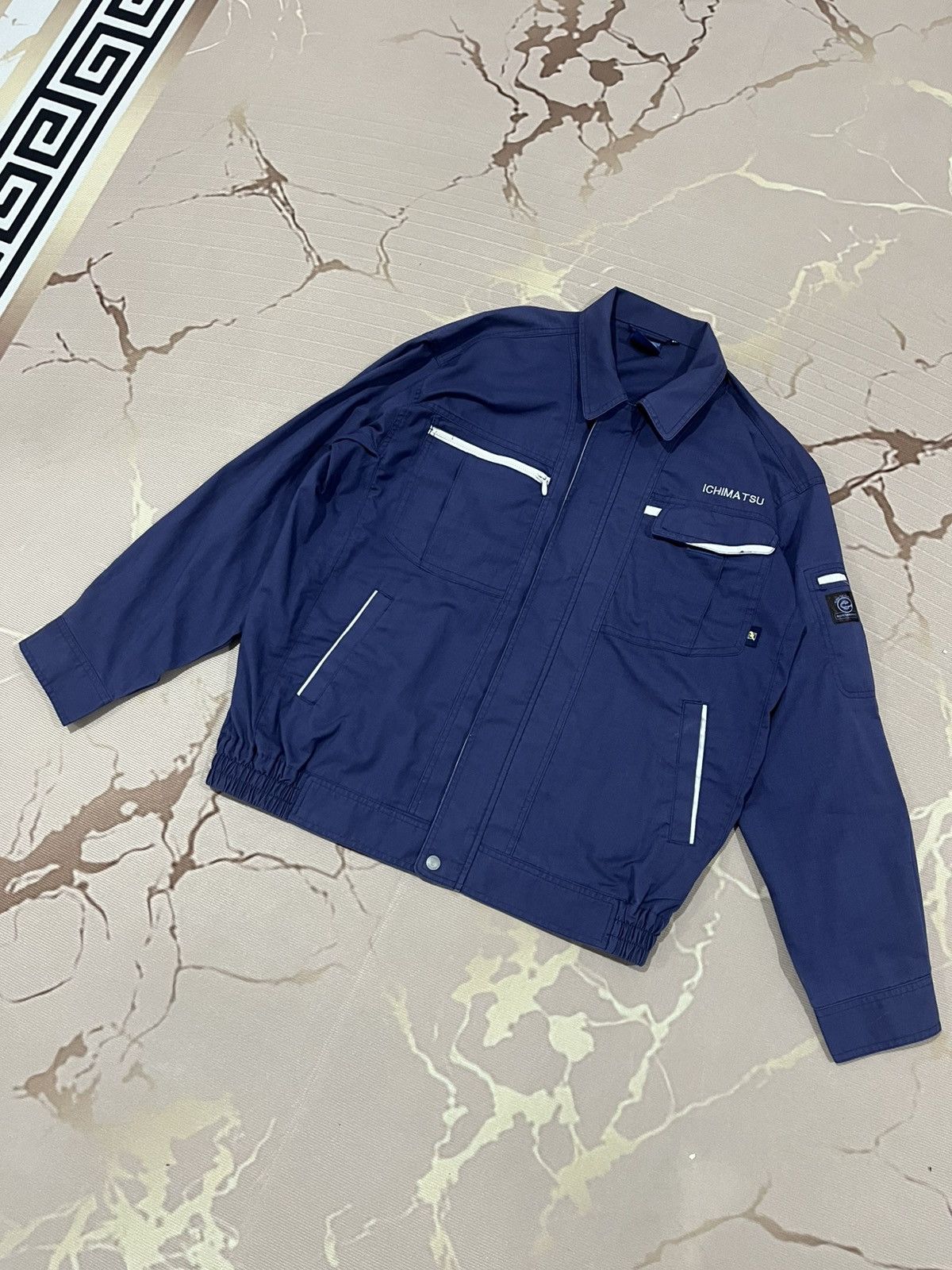 Japanese Brand Jichodo Ichimatsu Utility Work Jacket Navy L Size US L / EU 52-54 / 3 - 1 Thumbnail