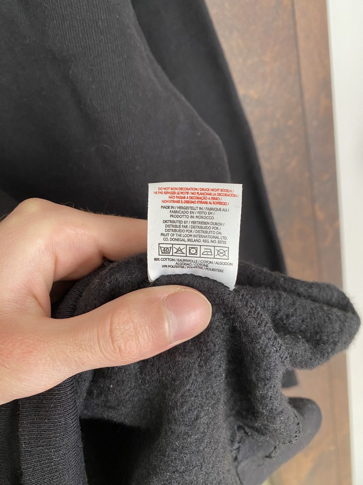 Fruit Of The Loom Black oversized hoodie Size US L / EU 52-54 / 3 - 7 Thumbnail