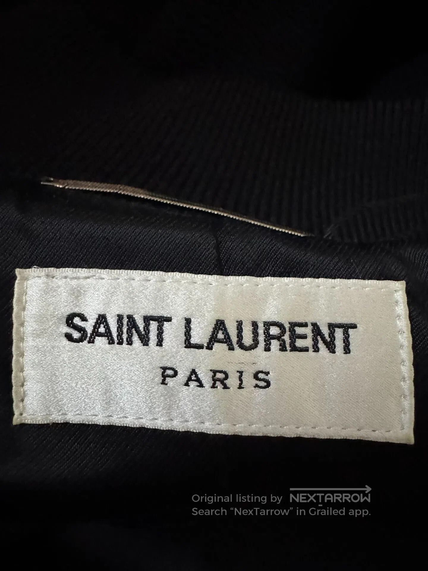 Saint Laurent Paris black and white baseball jacket by Saint Laurent. Size US XL / EU 56 / 4 - 2 Thumbnail