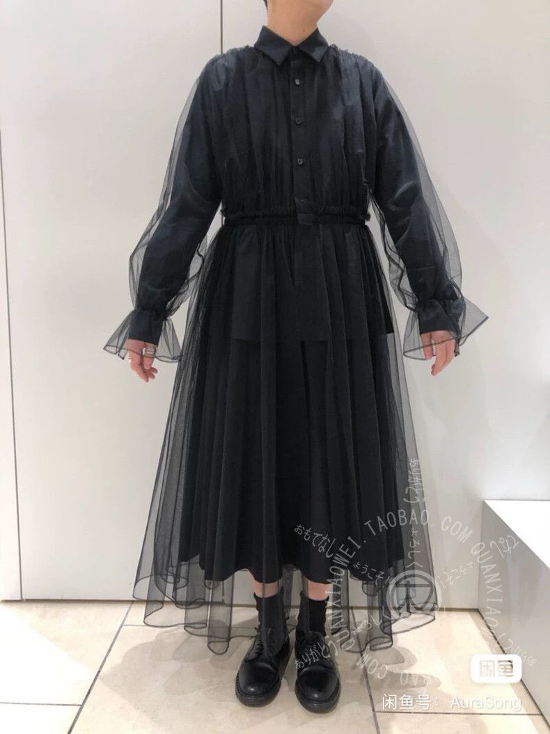 Comme des Garcons Comme des Garcons Pinched shirt stitching yarn top dress w Size XS / US 0-2 / IT 36-38 - 8 Thumbnail