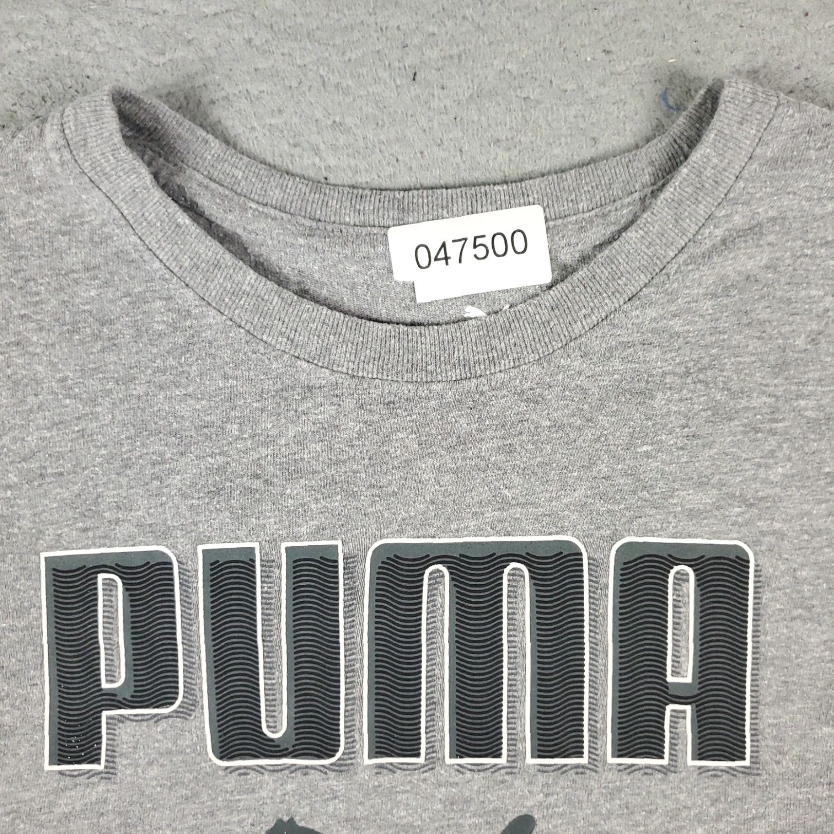 Puma PUMA Shirt Adult Medium Gray Cotton Blend Short Sleeve Crew Neck Logo Sports Mens Size US M / EU 48-50 / 2 - 2 Thumbnail