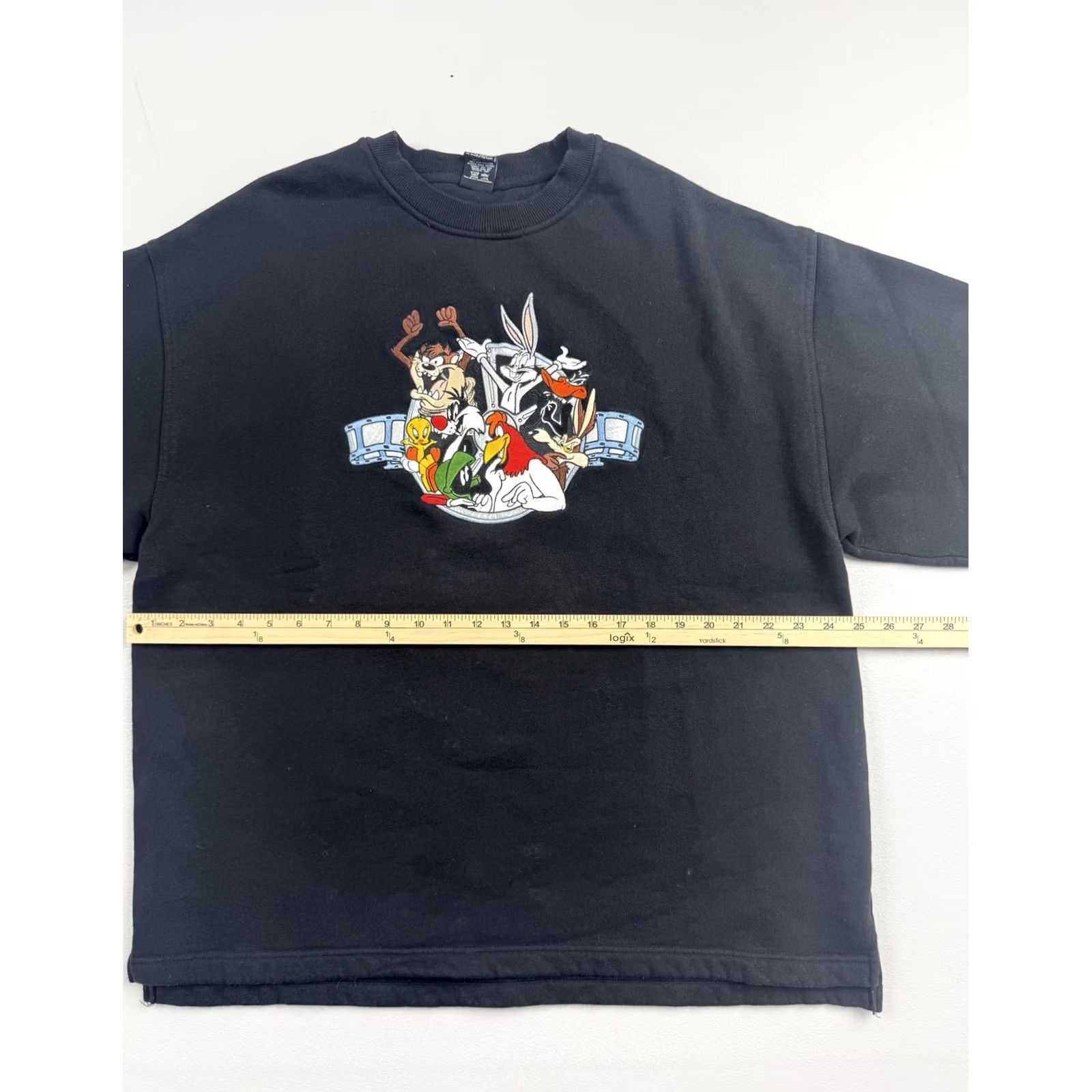 Vintage VINTAGE Warner Bros Studio Store Sweatshirt Mens XL Black Looney Tunes Fleece Size US XL / EU 56 / 4 - 5 Thumbnail