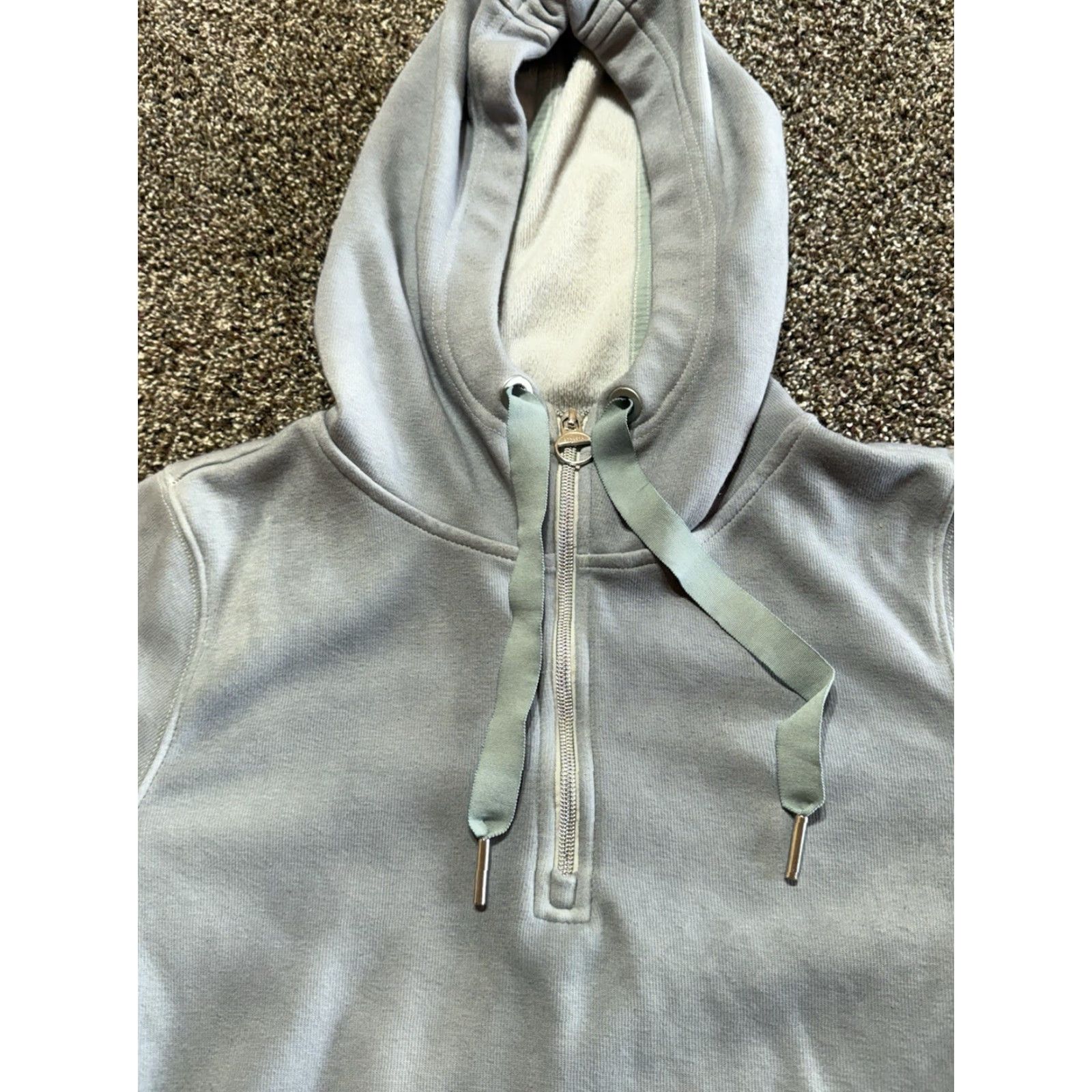 Athleta Athleta Hoodie Pullover S Gray Blue Quarter Zip Soft Thumb Hole Womens | Activewear | Athletic Fit | Regular Size Gray Size S / US 4 / IT 40 - 3 Thumbnail