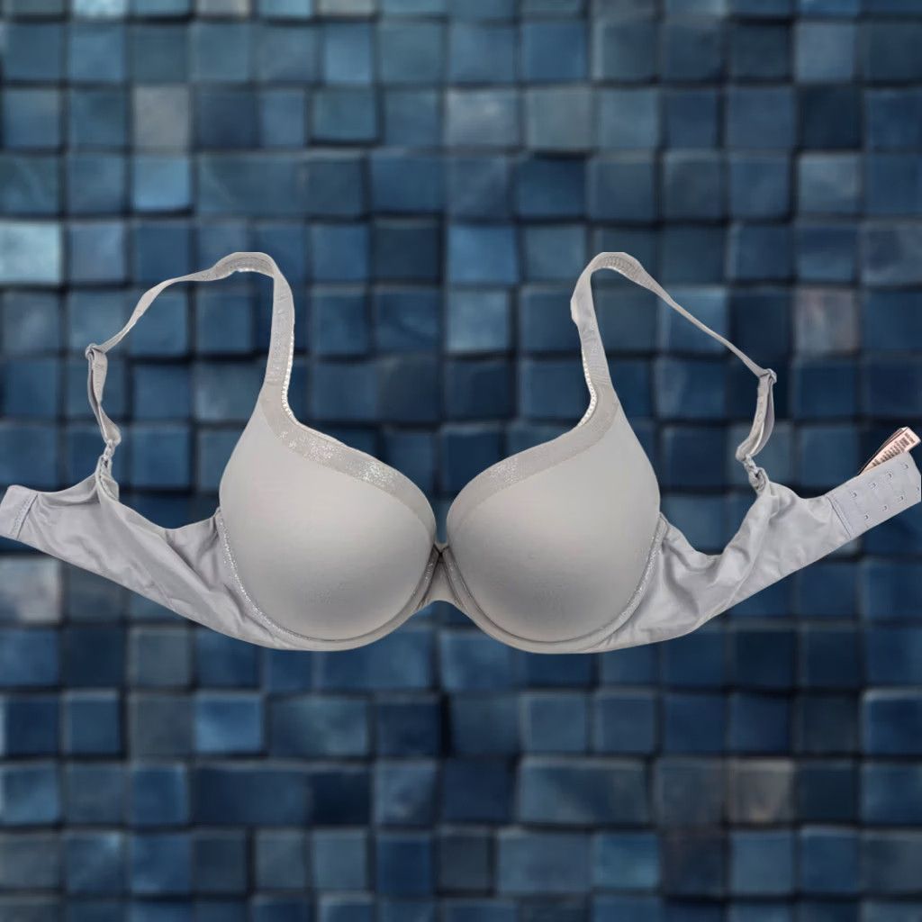 Victoria's Secret Victoria's Secret Body By Victoria Perfect Shape Bra 34D Dusty Blue Glitter Shirt Women's 34D Dusty Blue Glitter Size ONE SIZE - 1 Thumbnail
