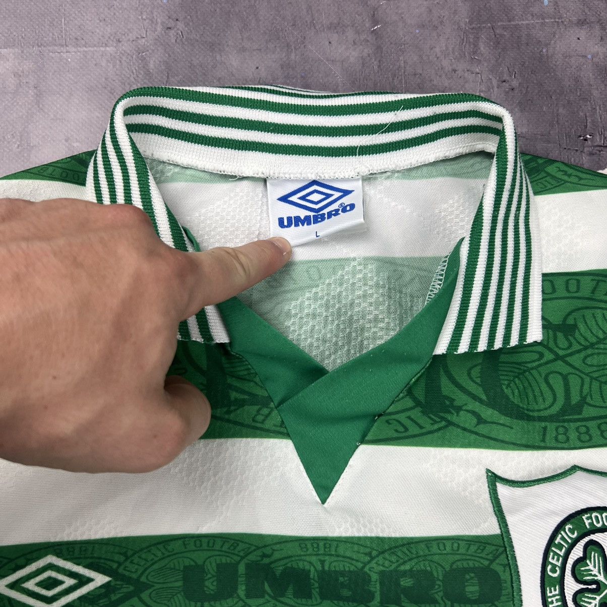 Nike Rare! Celtic 1995/97 Umbro Soccer Jersey Shirt Vintage Size US L / EU 52-54 / 3 - 8 Thumbnail