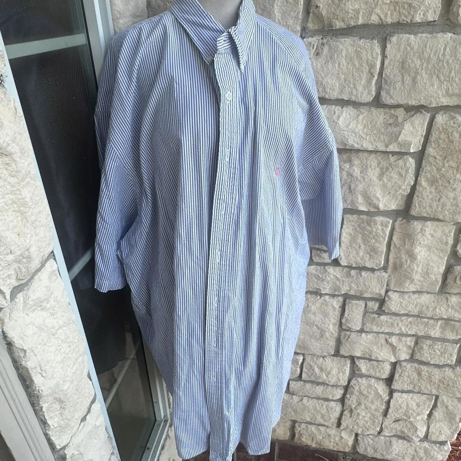 Lauren Ralph Lauren Ralph Lauren Men Button Up Shirt 3XLTSeersucker Classic Size US XXL / EU 58 / 5 - 1 Thumbnail